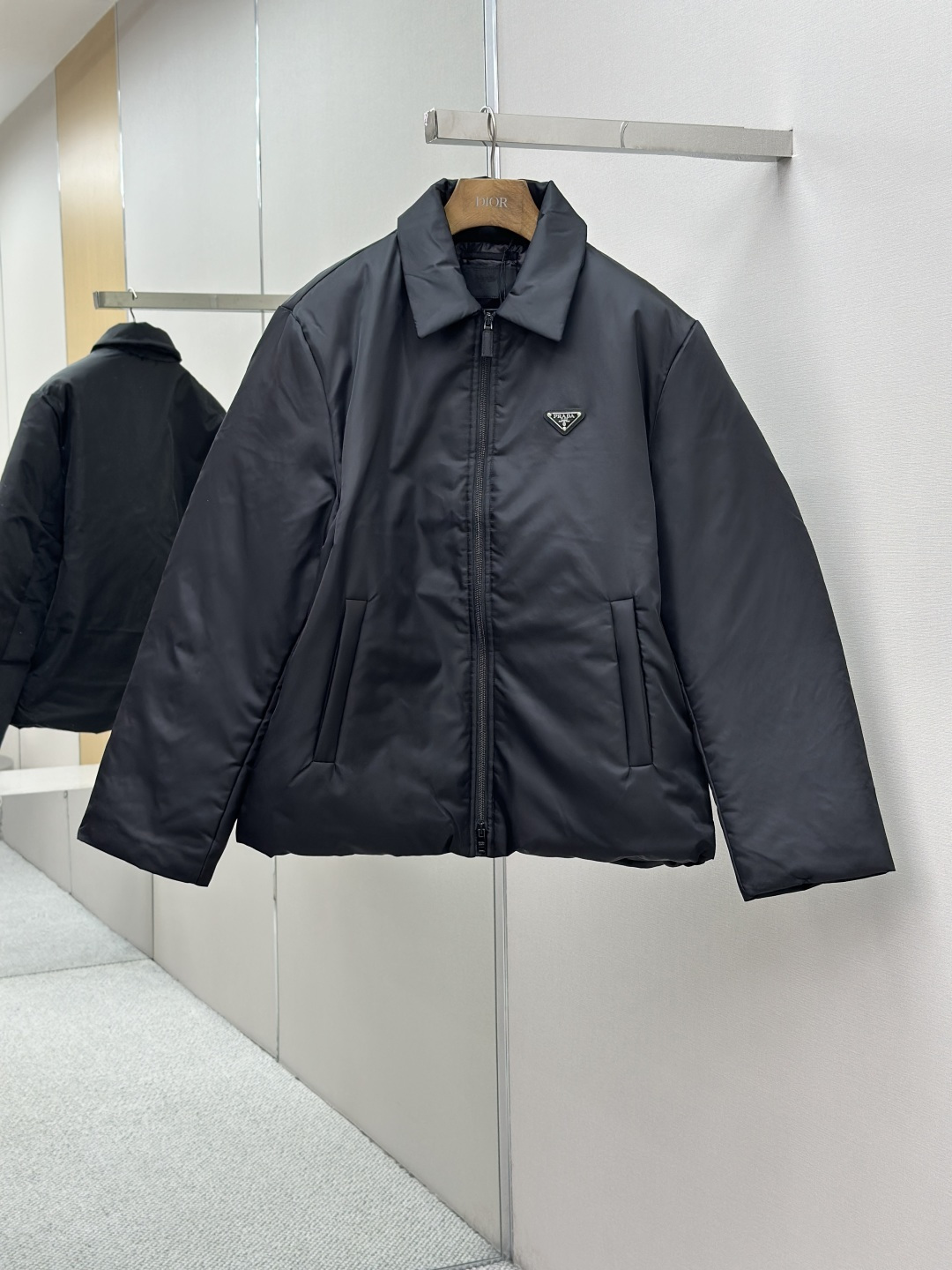 Prada Re-Nylon Down Jacket, Lightweight & Warm, Classic Triangle Logo