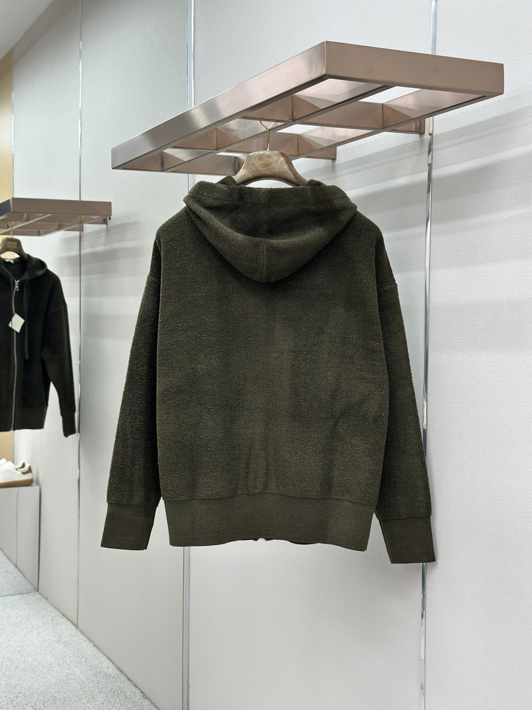 Loewe LOEWE罗意威 徽标刺绣连帽拉链羊毛
