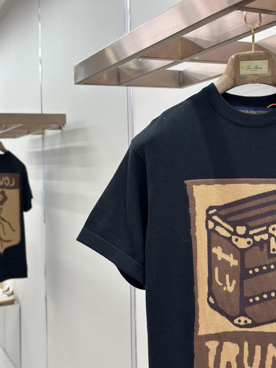Louis Vuitton LOUIS VUITTON 几何图针织短袖