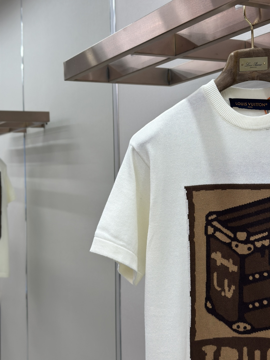 Louis Vuitton LOUIS VUITTON 几何图针织短袖