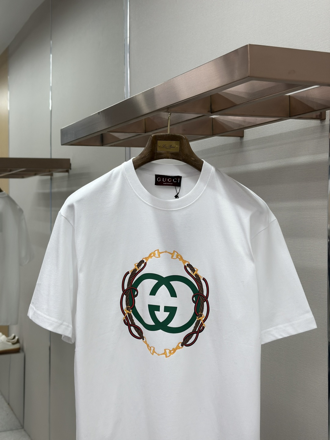 Gucci Gucci 缰绳印花圆领短袖