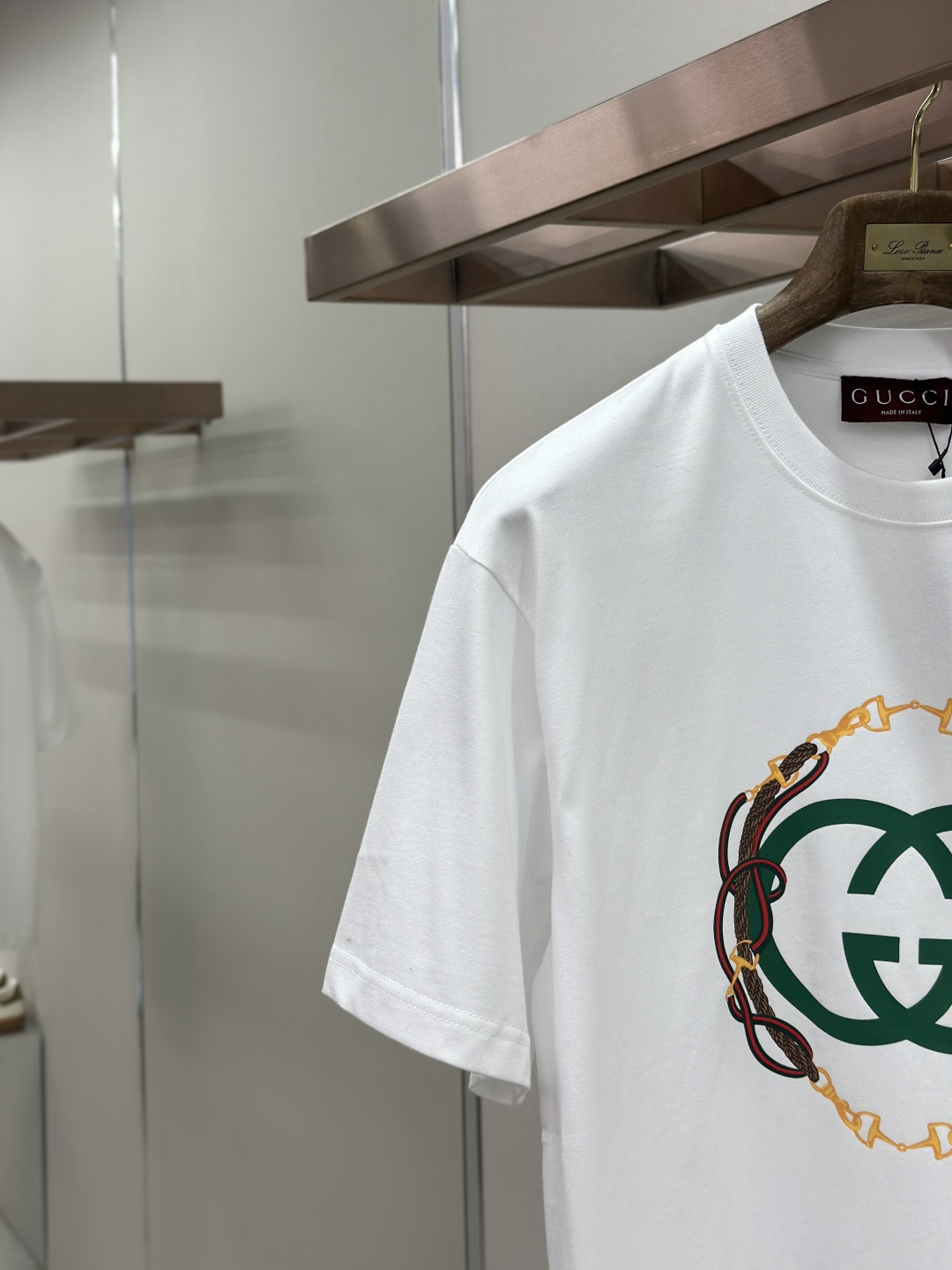 Gucci Gucci 缰绳印花圆领短袖