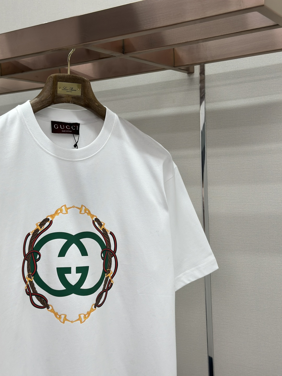 Gucci Gucci 缰绳印花圆领短袖