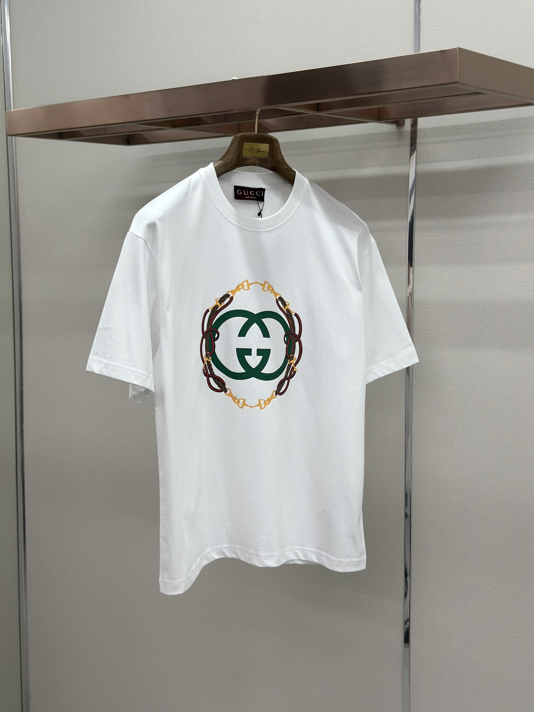 Gucci Gucci 缰绳印花圆领短袖