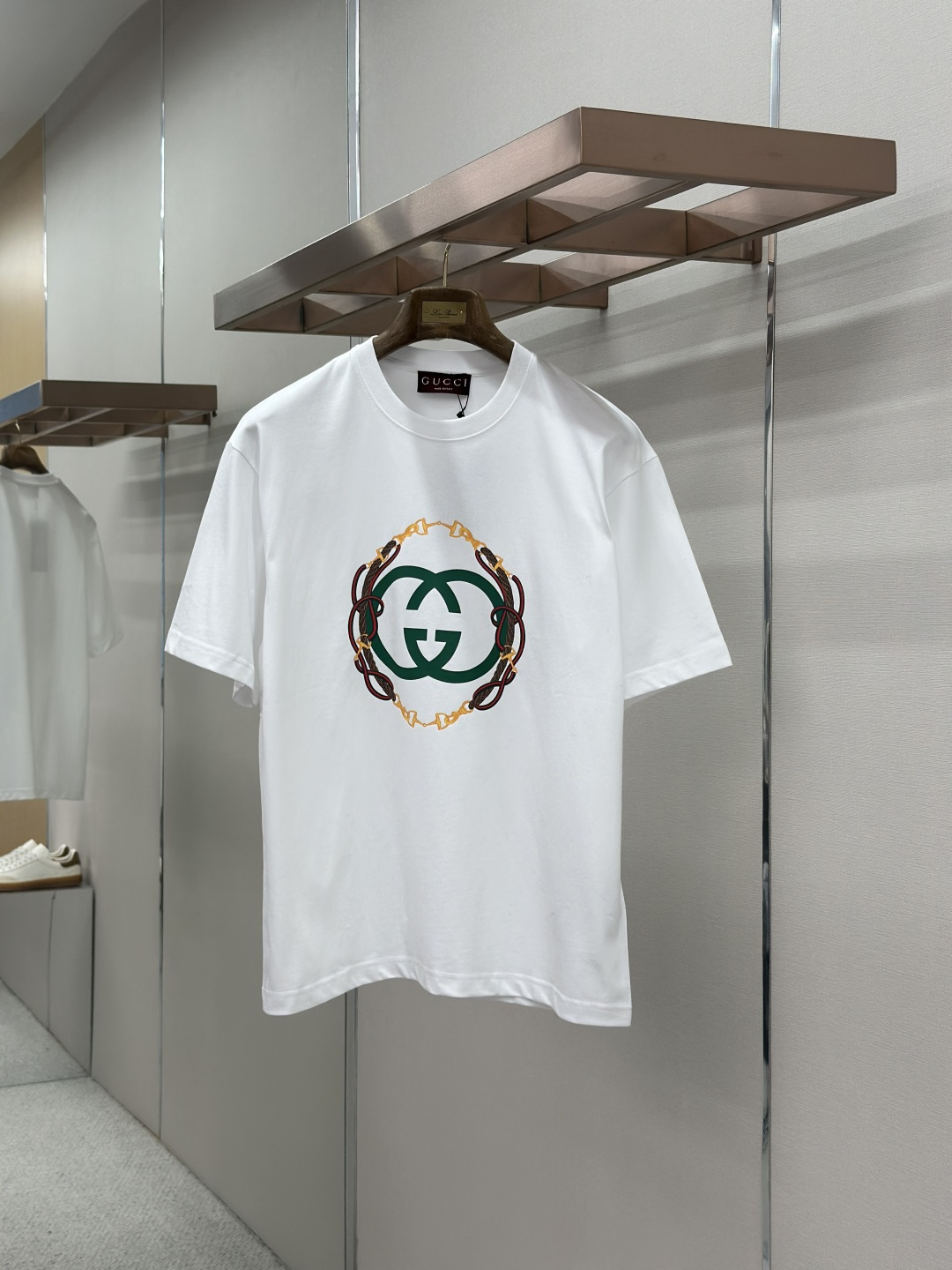 Gucci Gucci 缰绳印花圆领短袖