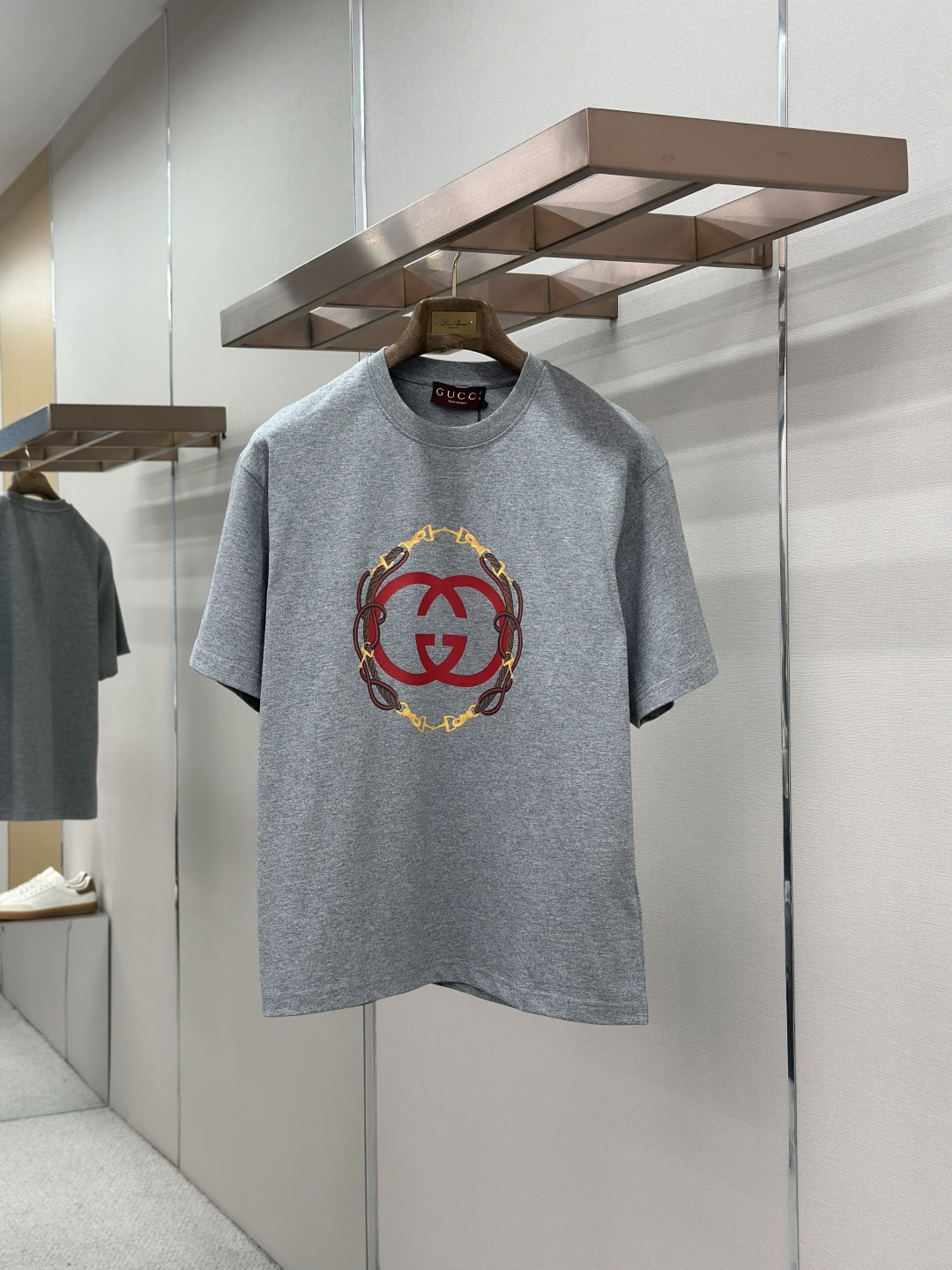 Gucci Gucci 缰绳印花圆领短袖