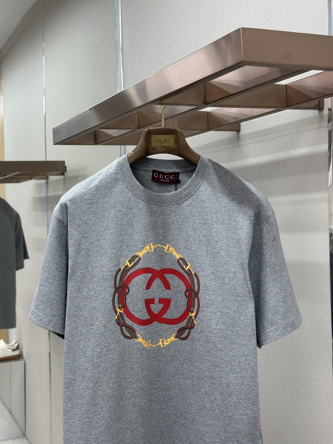 Gucci Gucci 缰绳印花圆领短袖