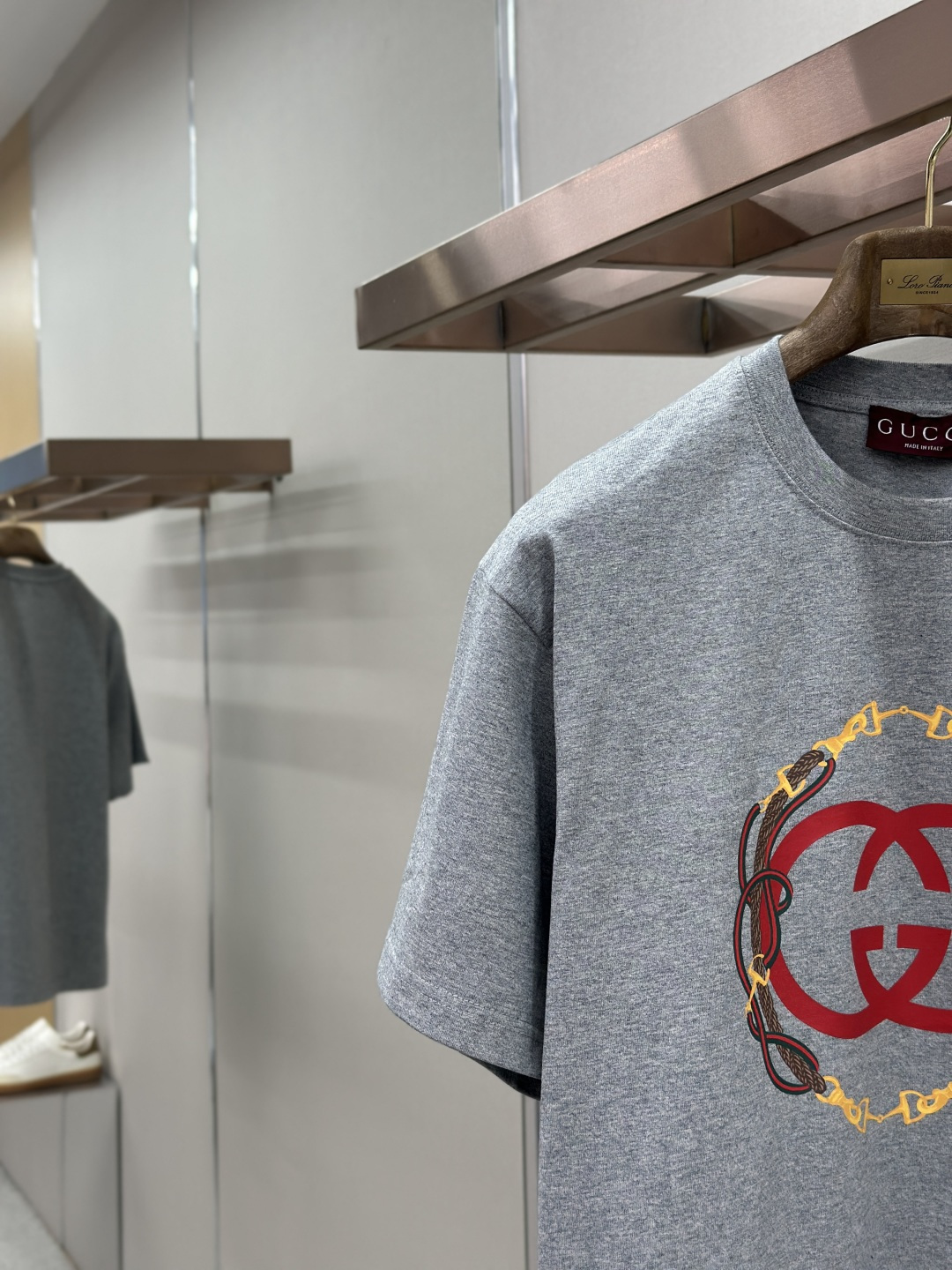 Gucci Gucci 缰绳印花圆领短袖