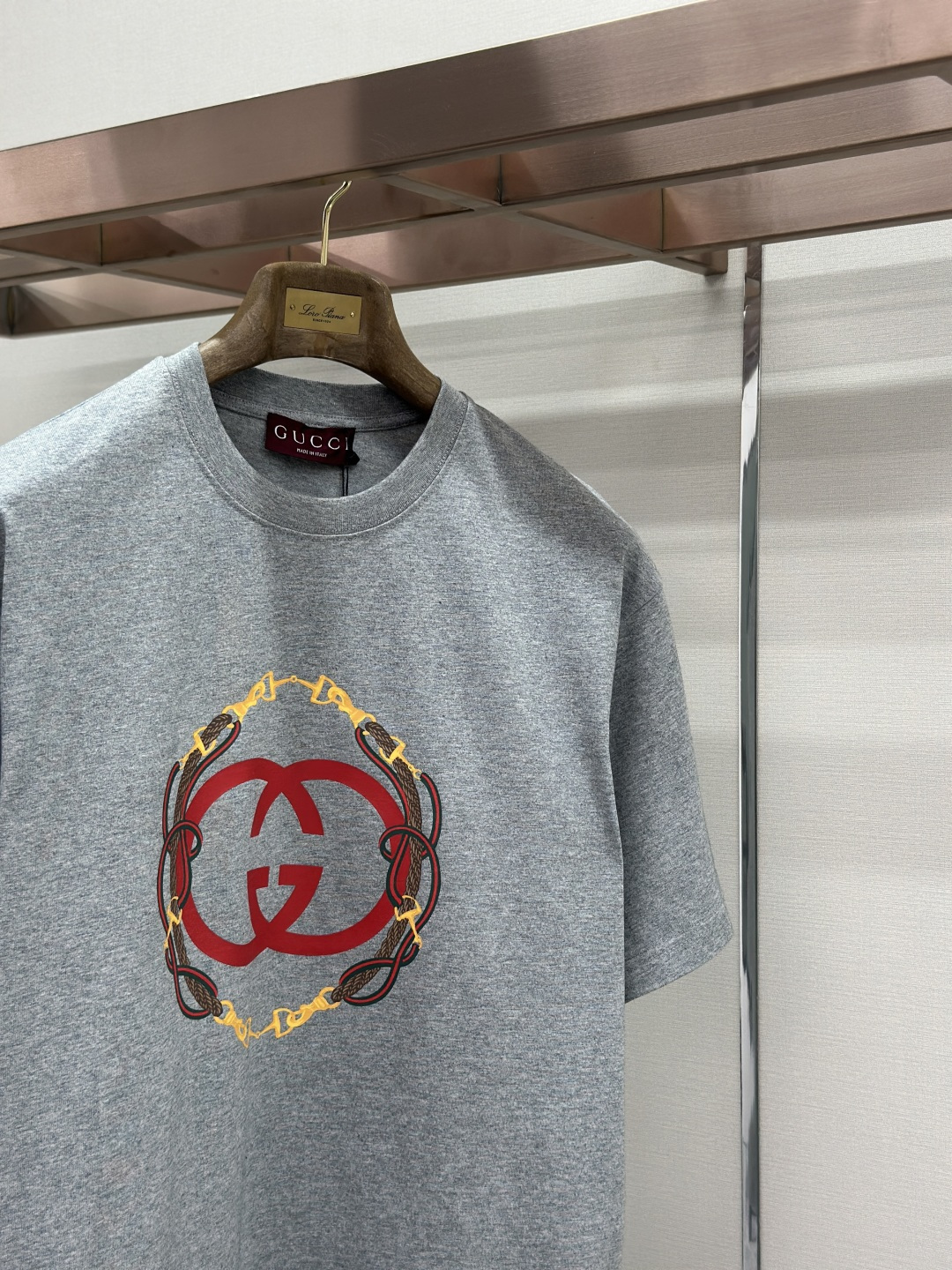 Gucci Gucci 缰绳印花圆领短袖