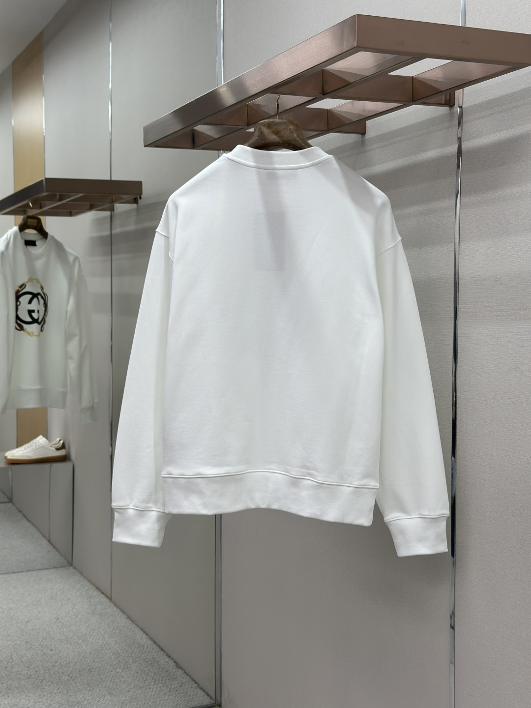 Gucci GUCCI 26FW缰绳刺绣针织棉圆领卫衣