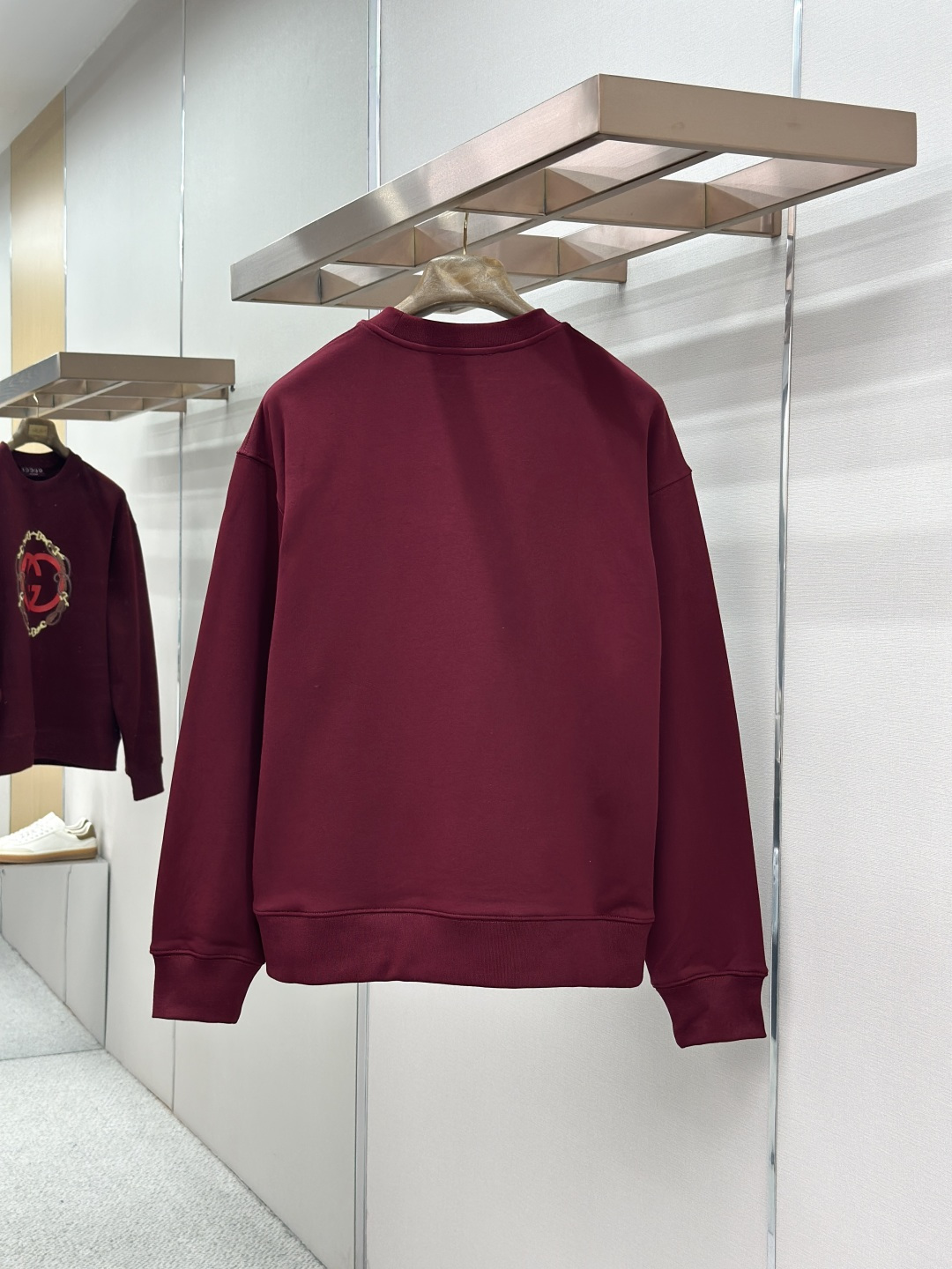 Gucci GUCCI 26FW缰绳刺绣针织棉圆领卫衣