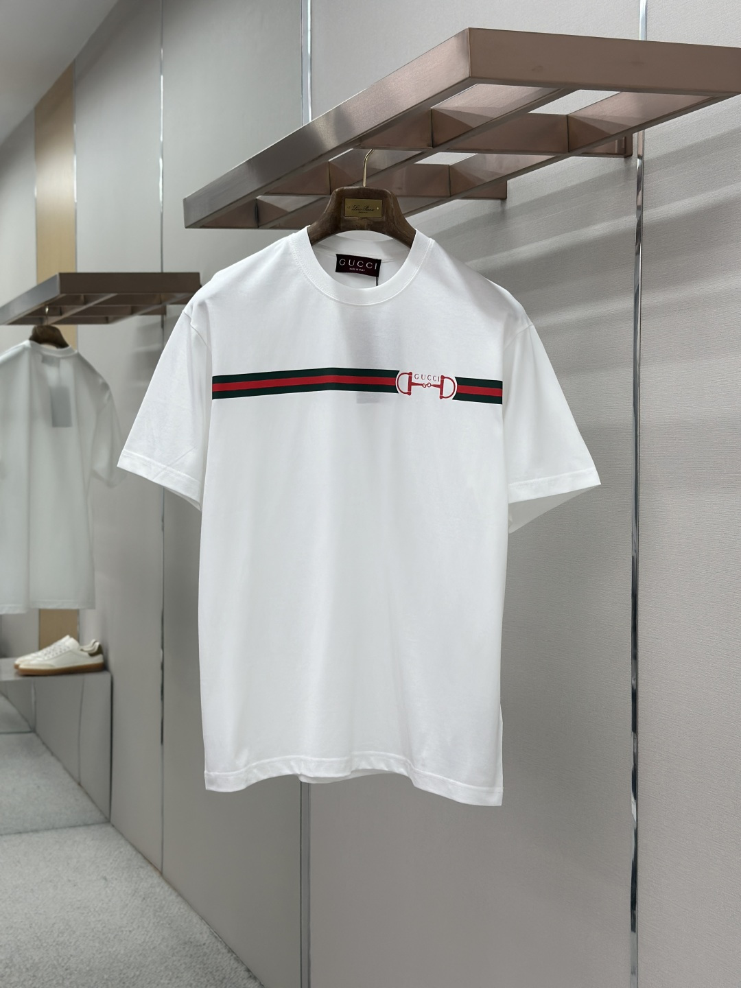 Gucci Gucci 织带锁扣圆领短袖
