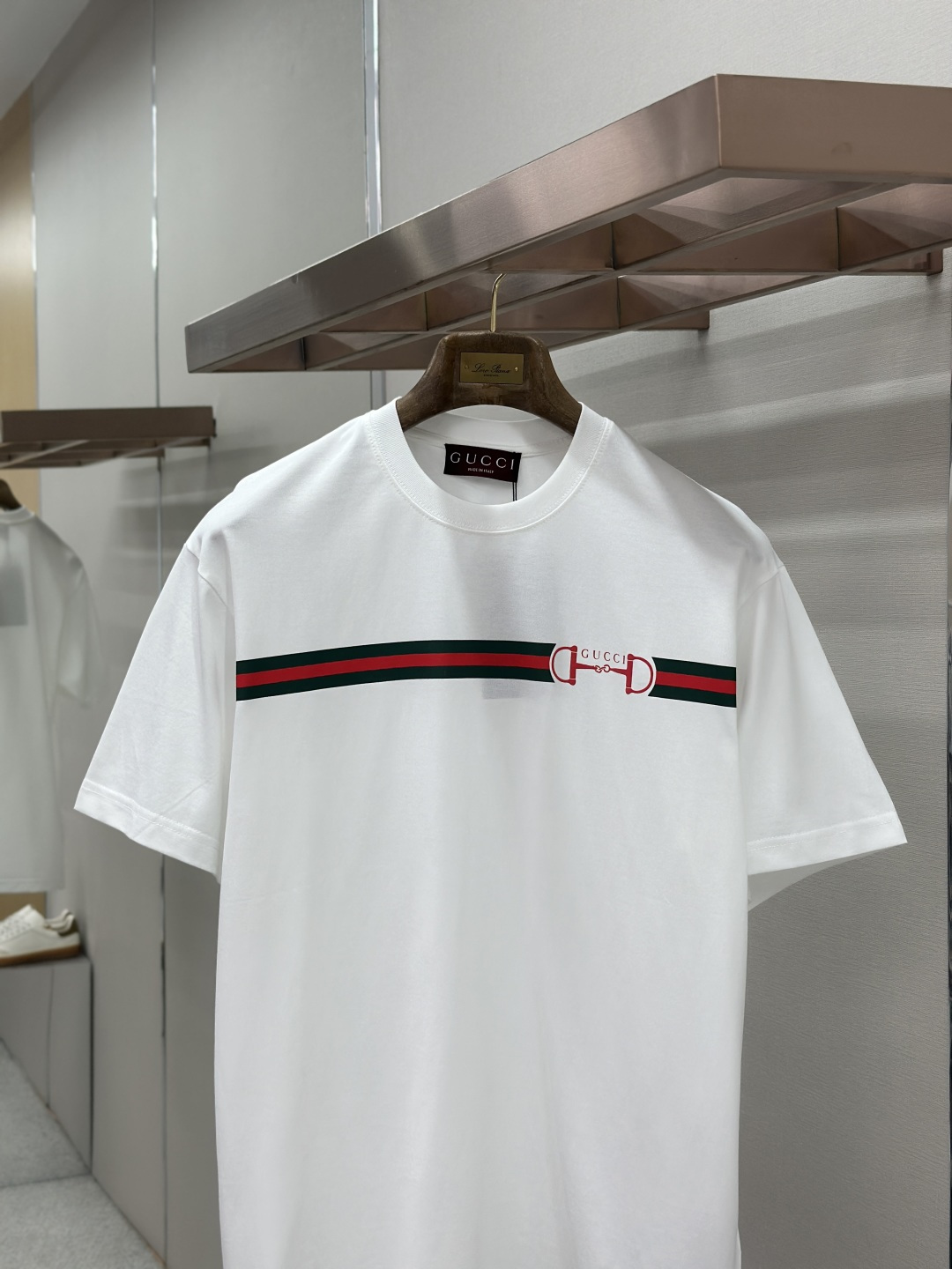 Gucci Gucci 织带锁扣圆领短袖