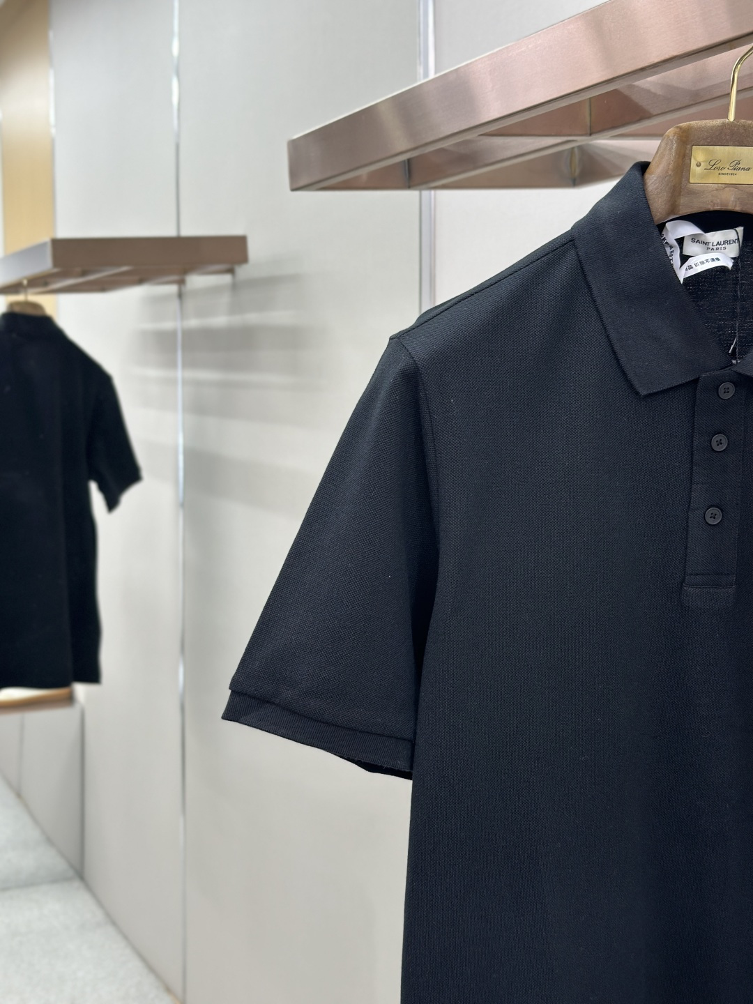 Saint Laurent SaintLaurent 标识刺绣POLO衫