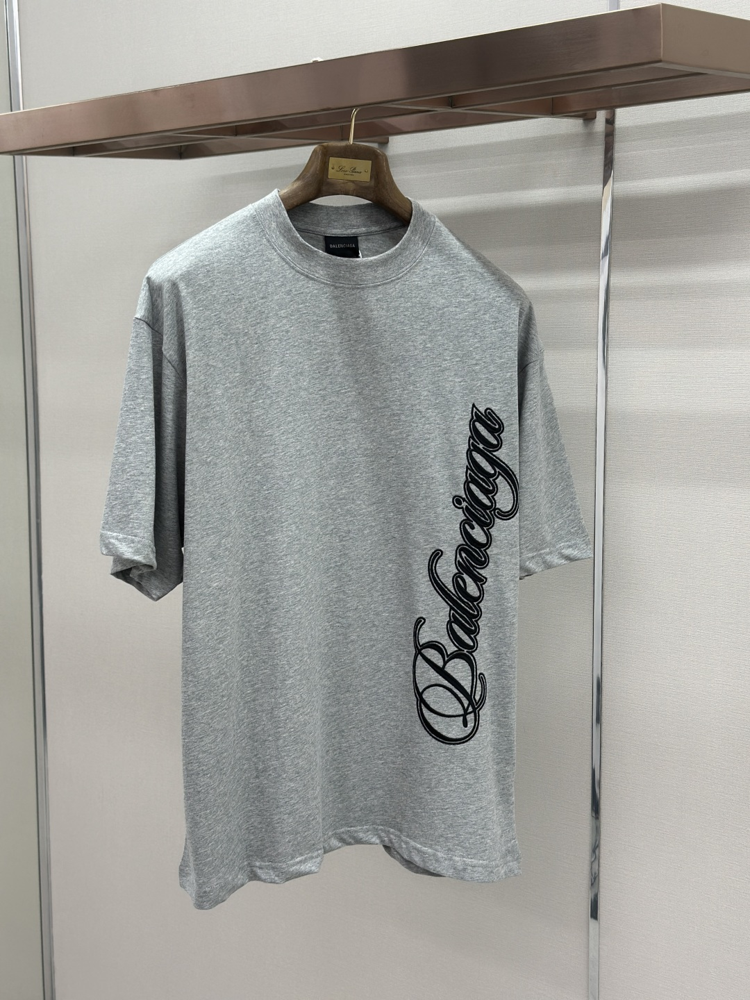 Balenciaga BALENCIAGA巴黎世家花体字母刺绣短袖T恤