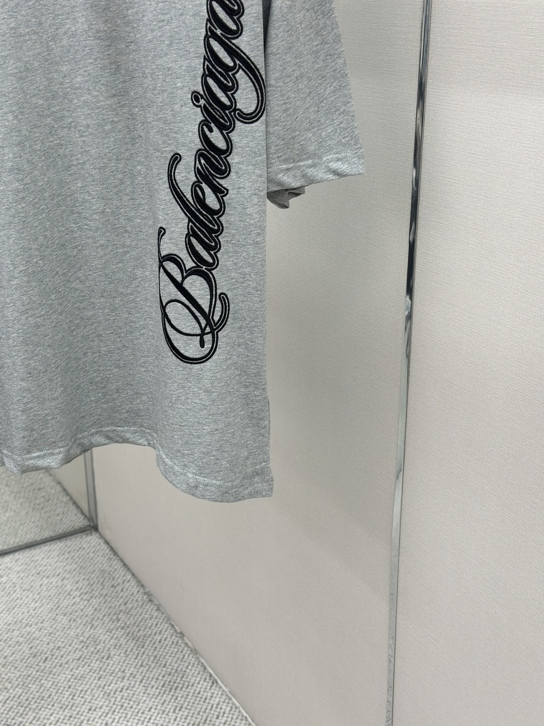 Balenciaga BALENCIAGA巴黎世家花体字母刺绣短袖T恤