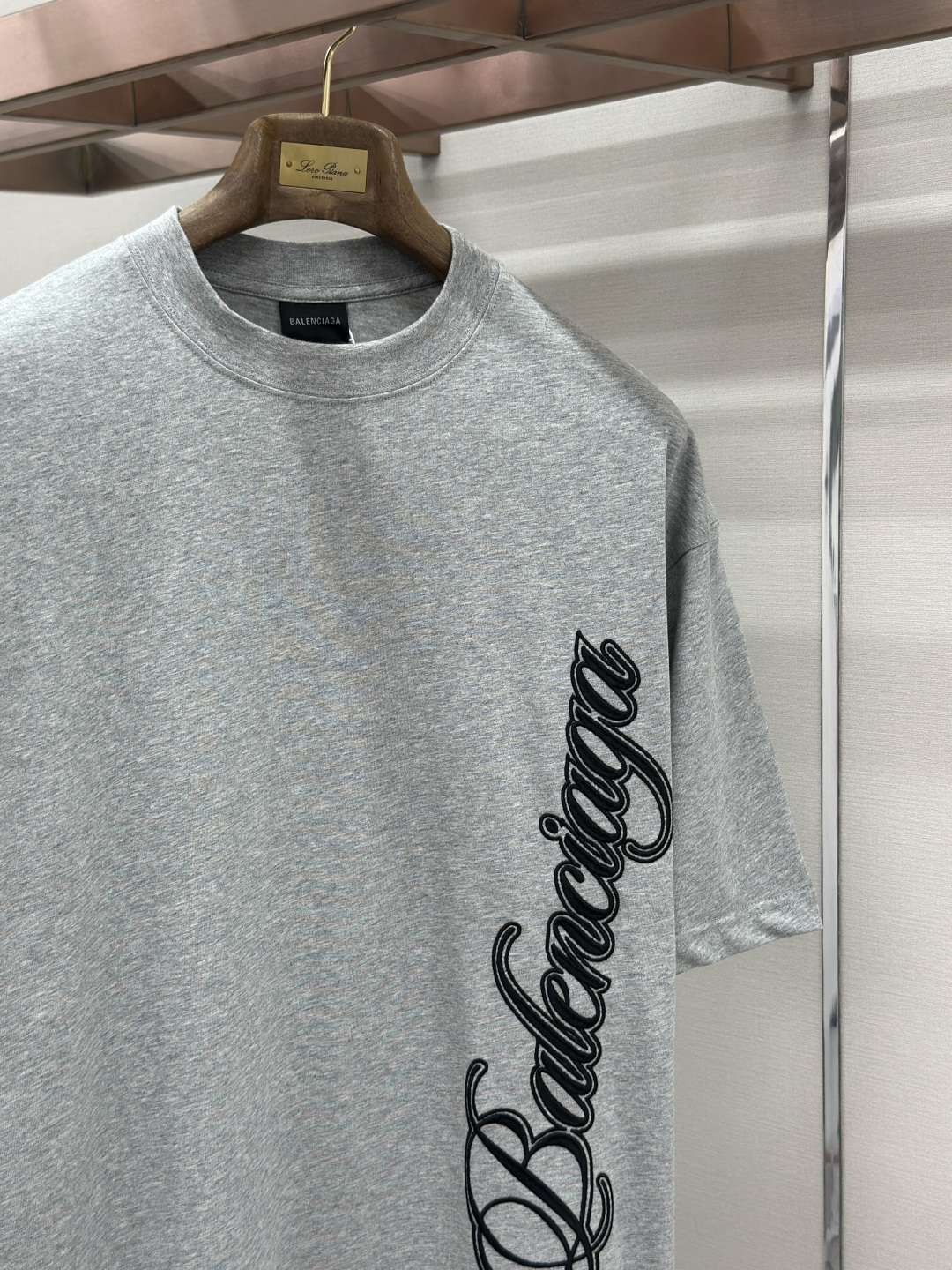 Balenciaga BALENCIAGA巴黎世家花体字母刺绣短袖T恤