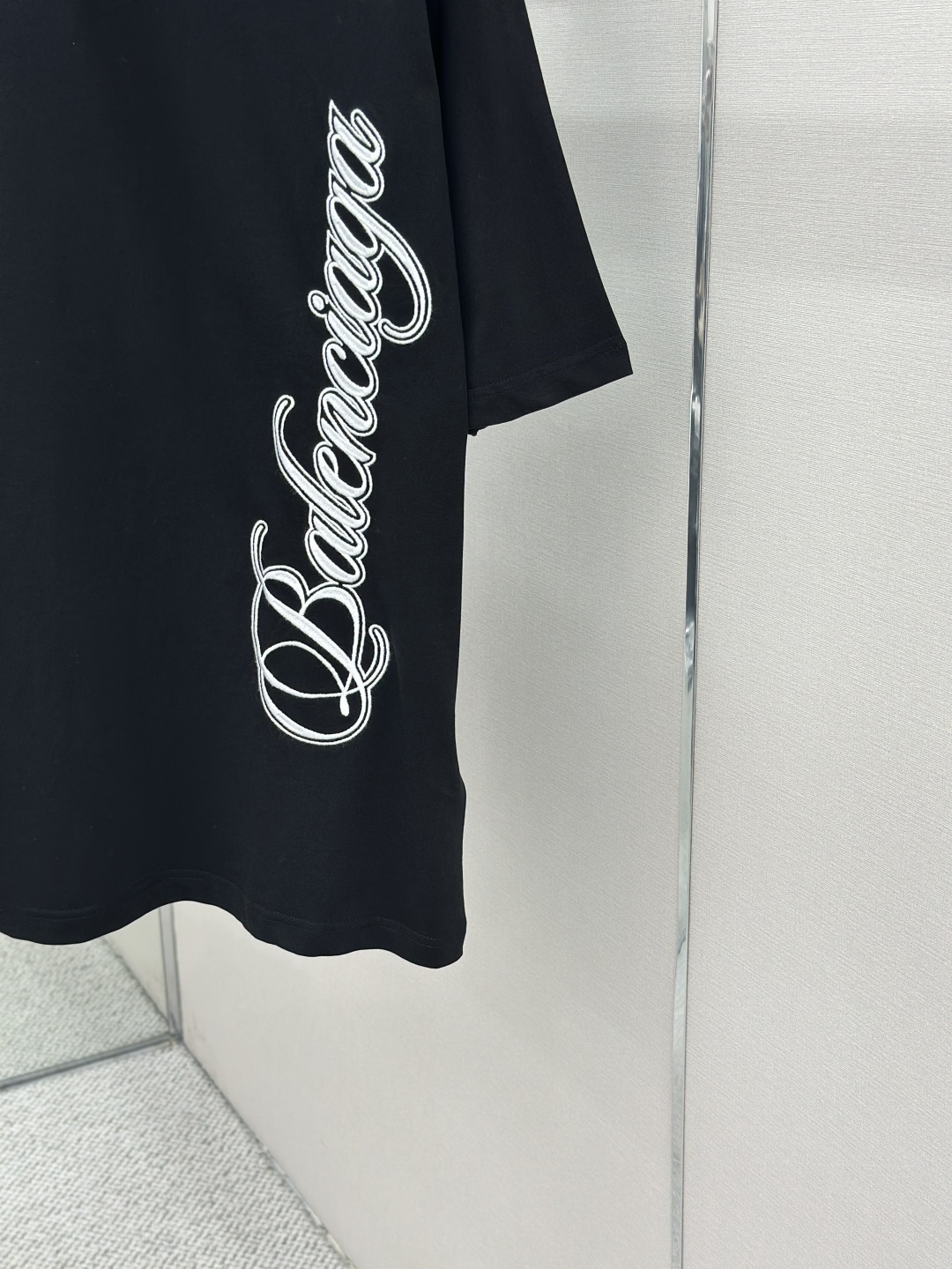 Balenciaga BALENCIAGA巴黎世家花体字母刺绣短袖T恤