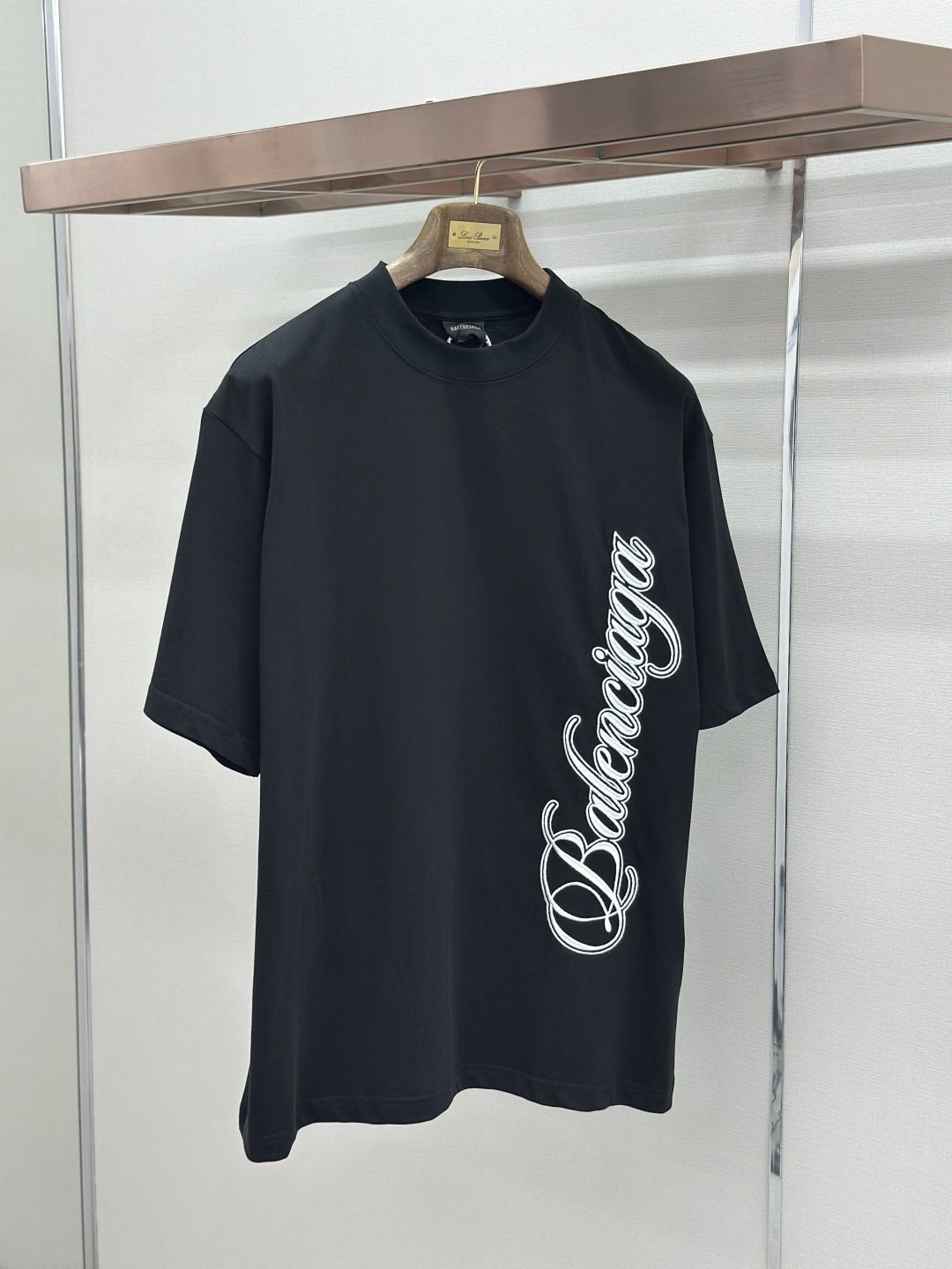 Balenciaga BALENCIAGA巴黎世家花体字母刺绣短袖T恤