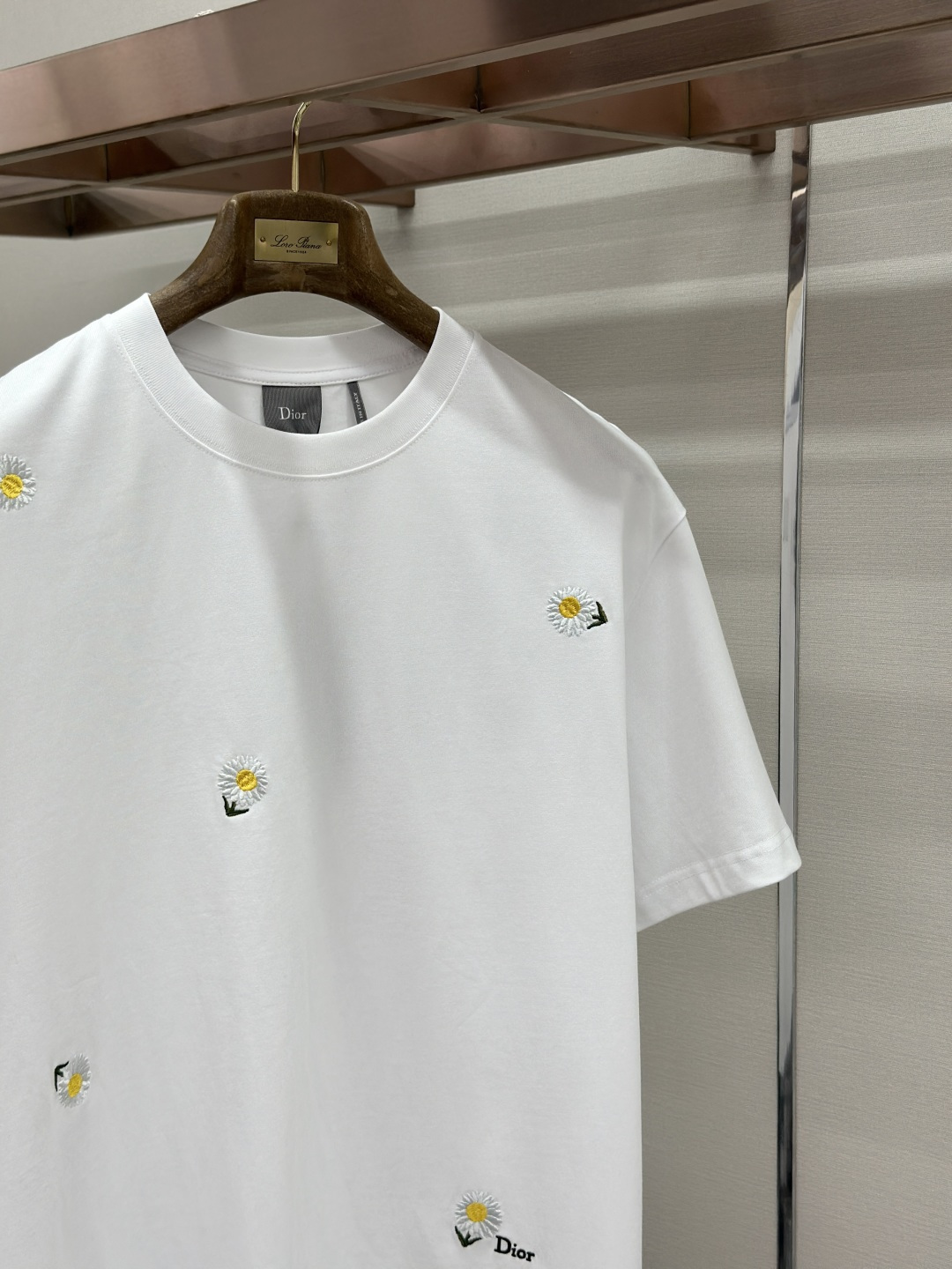 Dior Dior 棉质针织雏菊刺绣圆领短袖