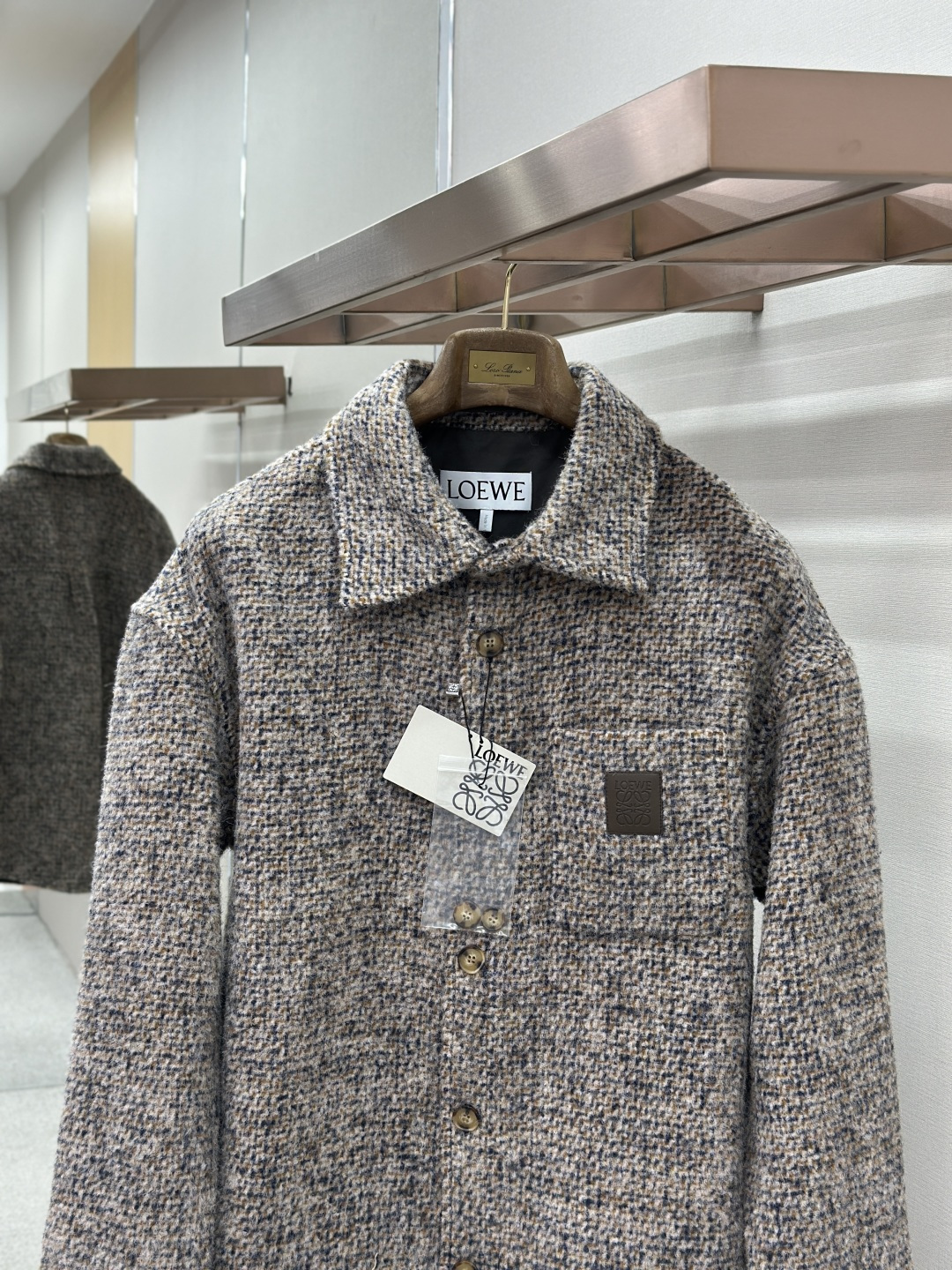 Loewe LOEWE羊毛混纺衬衫式外套