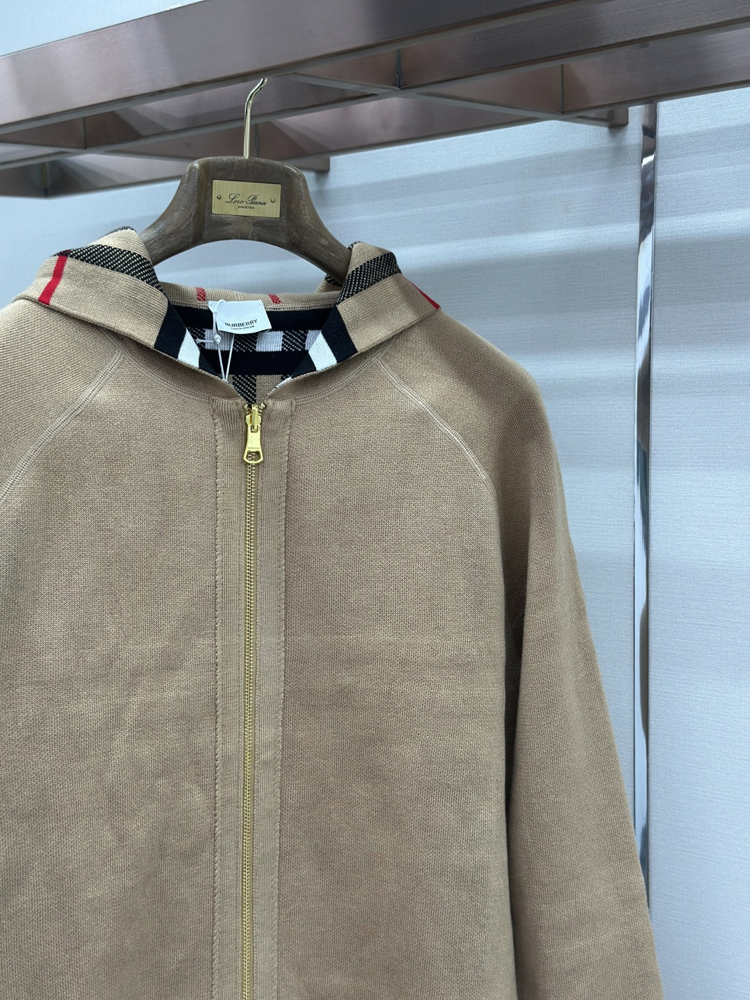 Burberry BURBERRY巴宝莉格纹连帽外套