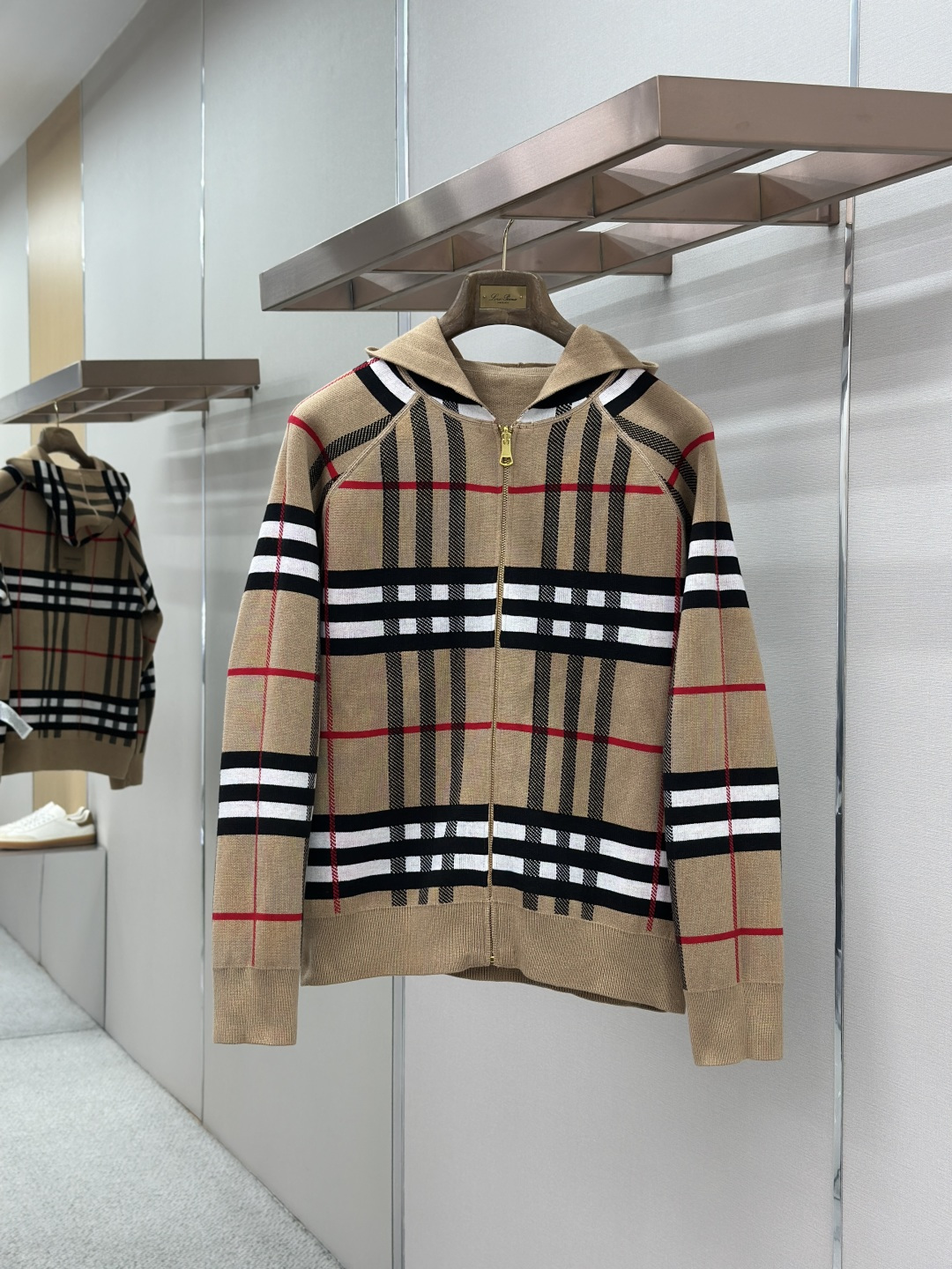 Burberry BURBERRY巴宝莉格纹连帽外套