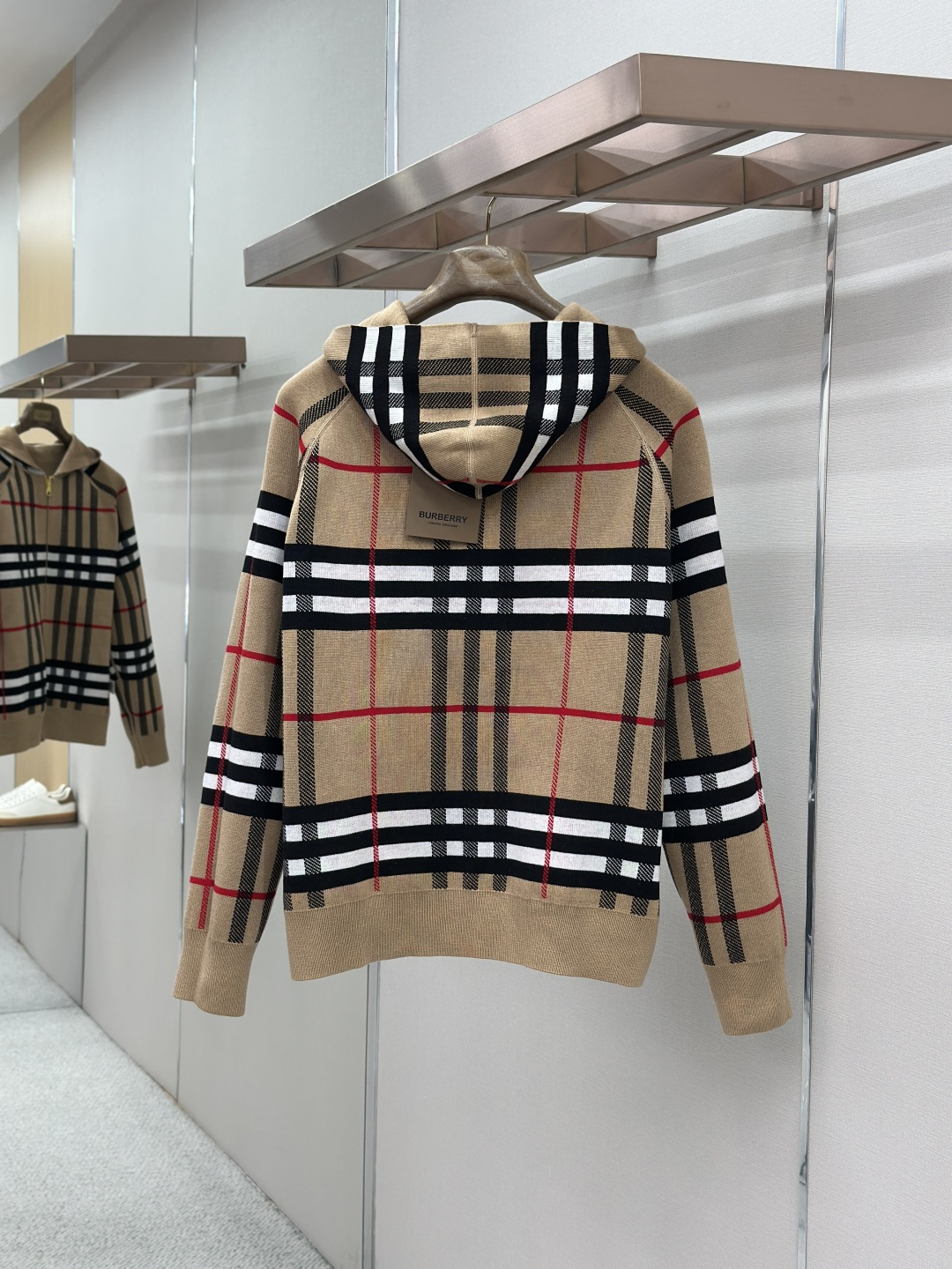 Burberry BURBERRY巴宝莉格纹连帽外套