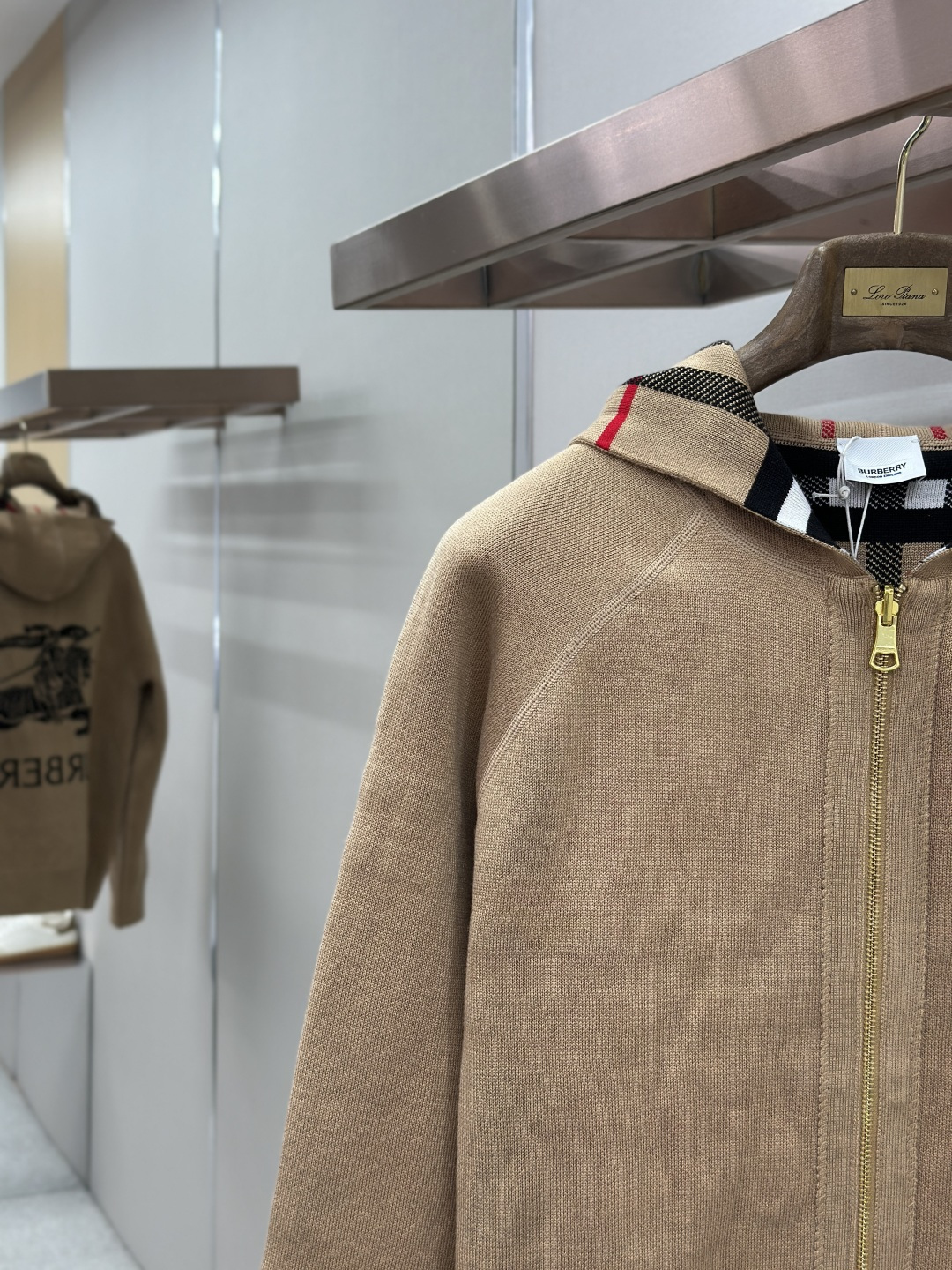 Burberry BURBERRY巴宝莉格纹连帽外套
