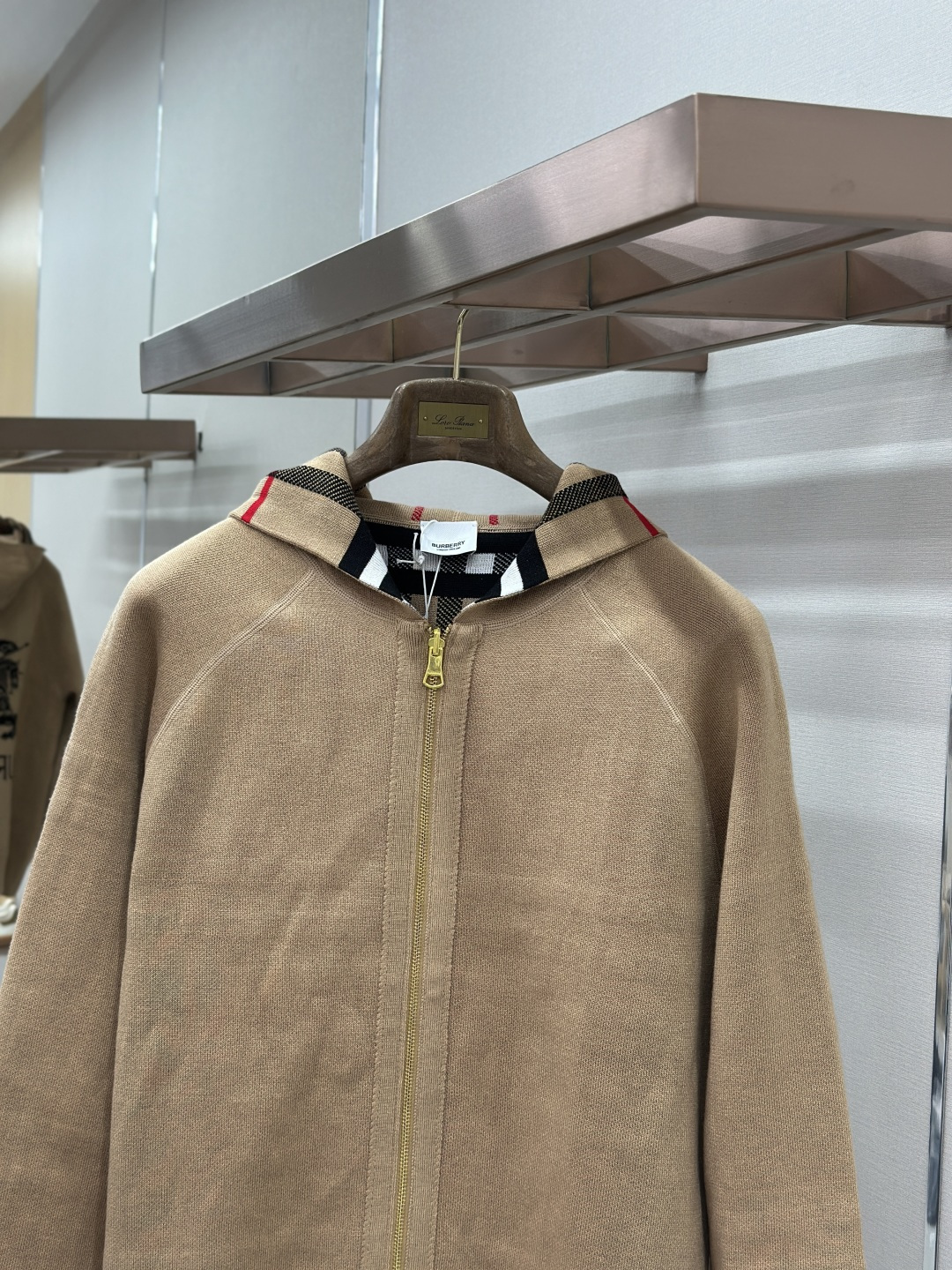 Burberry BURBERRY巴宝莉格纹连帽外套