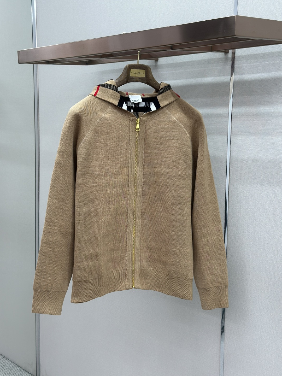 Burberry BURBERRY巴宝莉格纹连帽外套