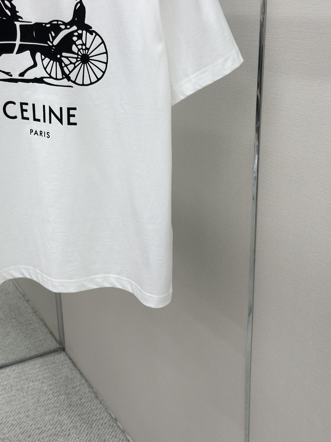 Celine Celine赛琳 车夫马车印花圆领短袖T恤