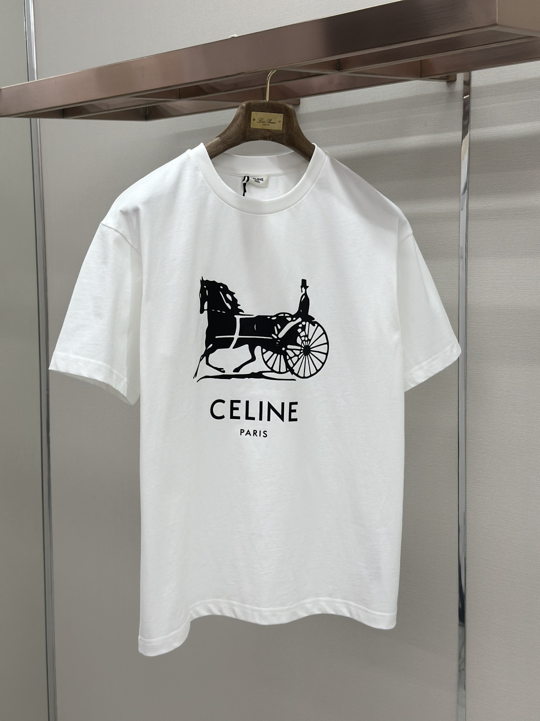 Celine Celine赛琳 车夫马车印花圆领短袖T恤