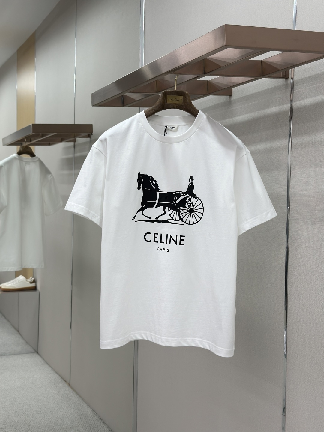 Celine Celine赛琳 车夫马车印花圆领短袖T恤