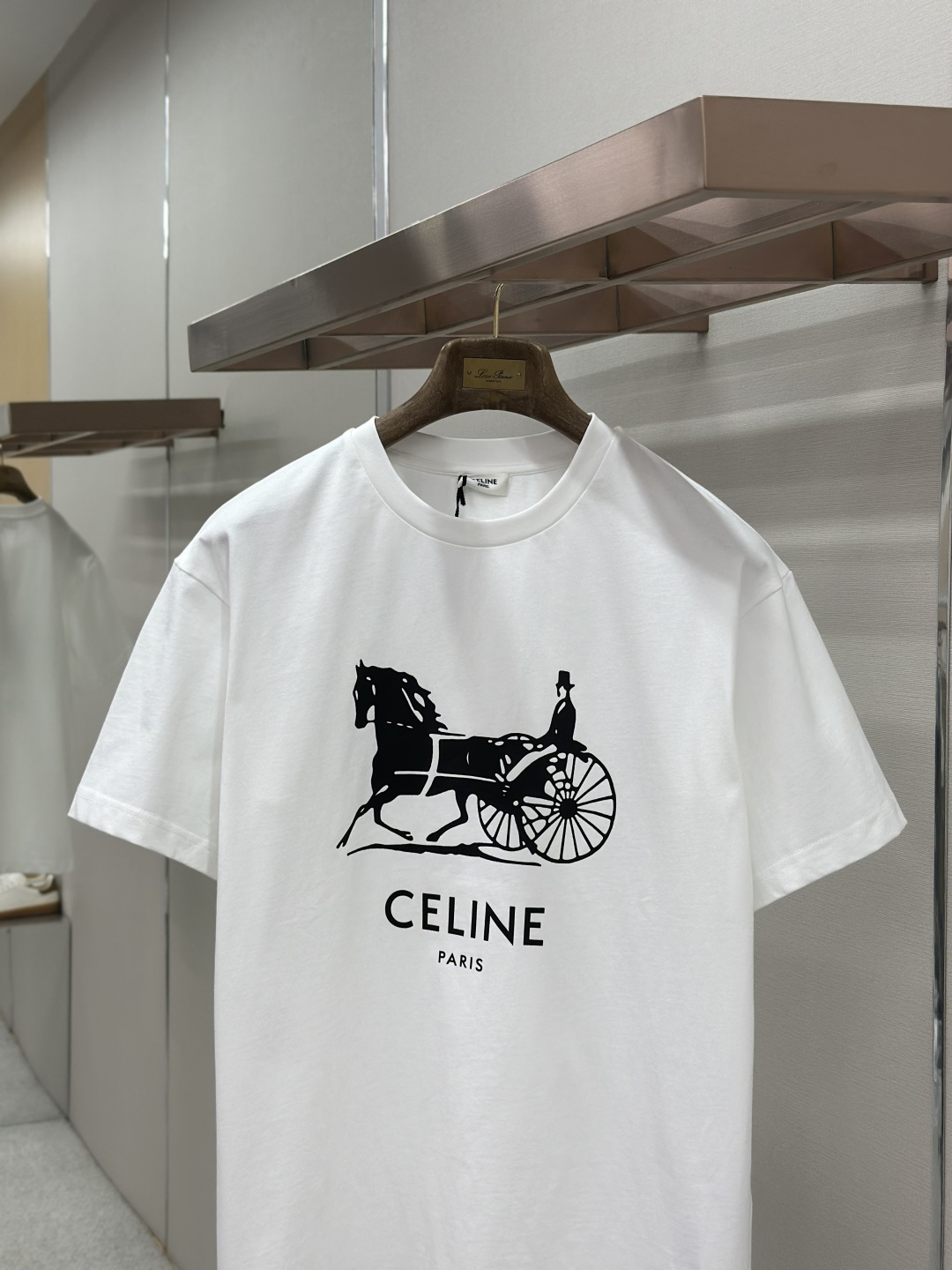 Celine Celine赛琳 车夫马车印花圆领短袖T恤
