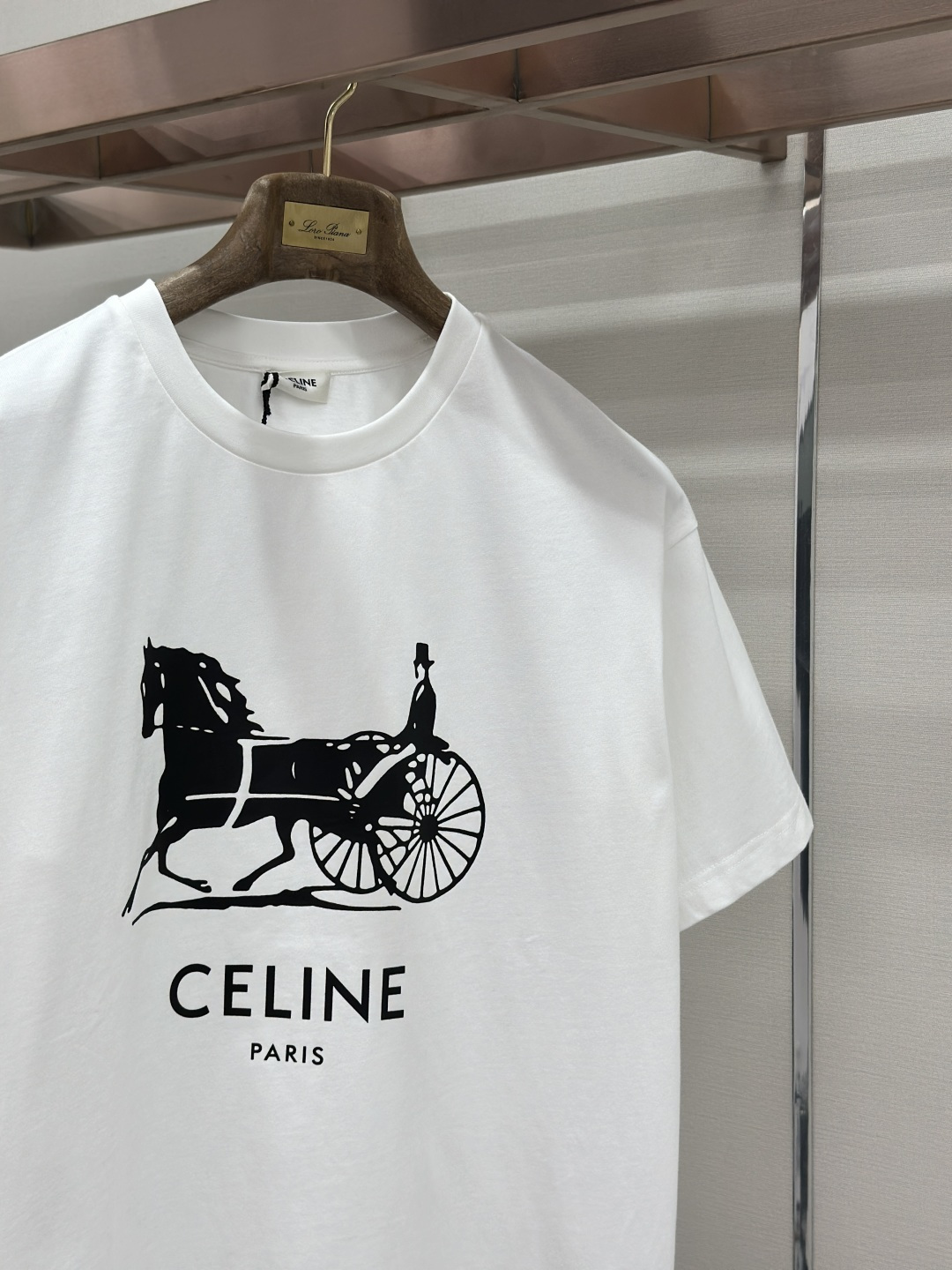 Celine Celine赛琳 车夫马车印花圆领短袖T恤