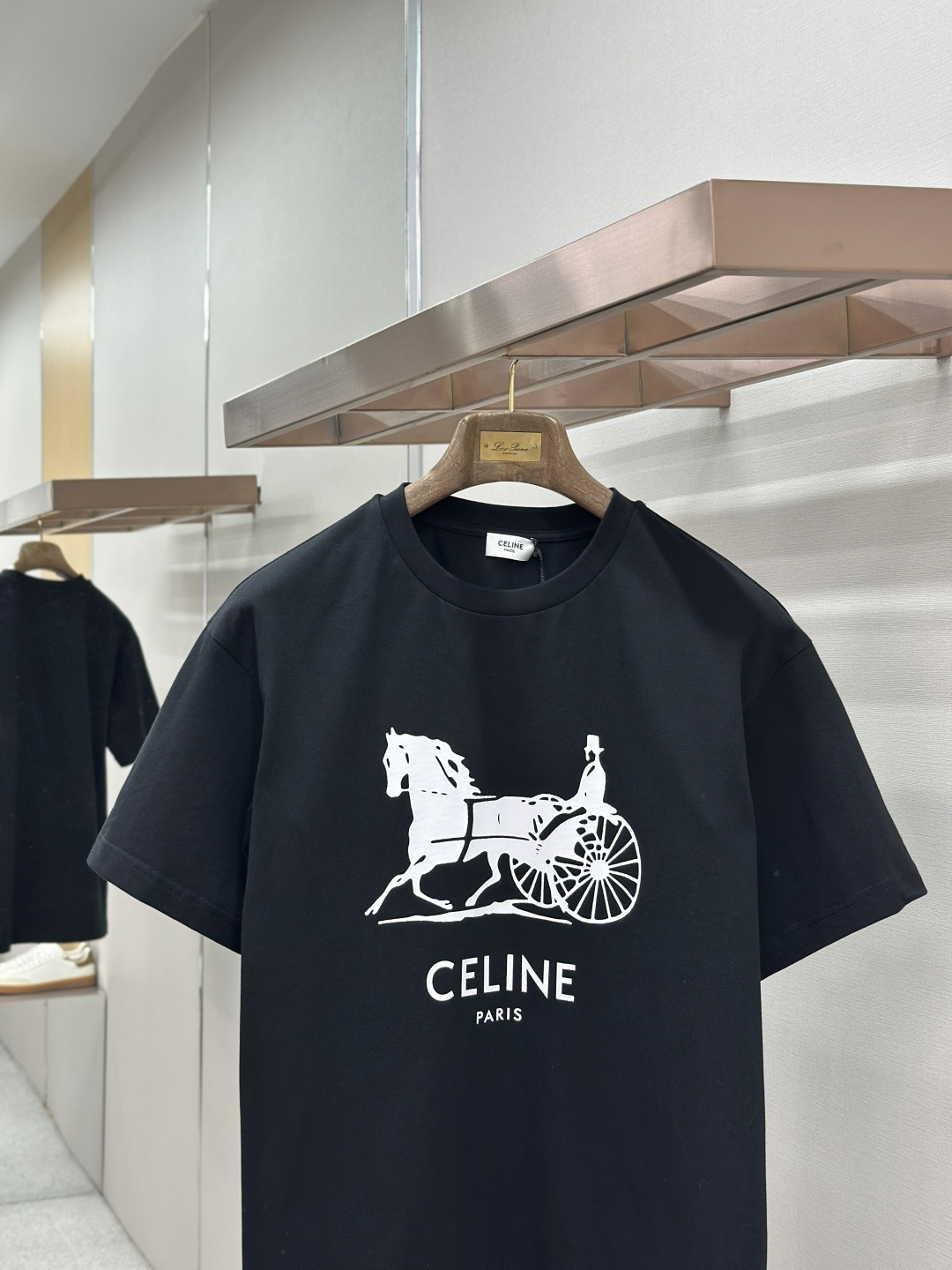 Celine Celine赛琳 车夫马车印花圆领短袖T恤