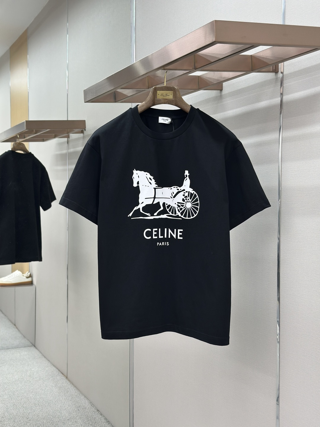 Celine Celine赛琳 车夫马车印花圆领短袖T恤