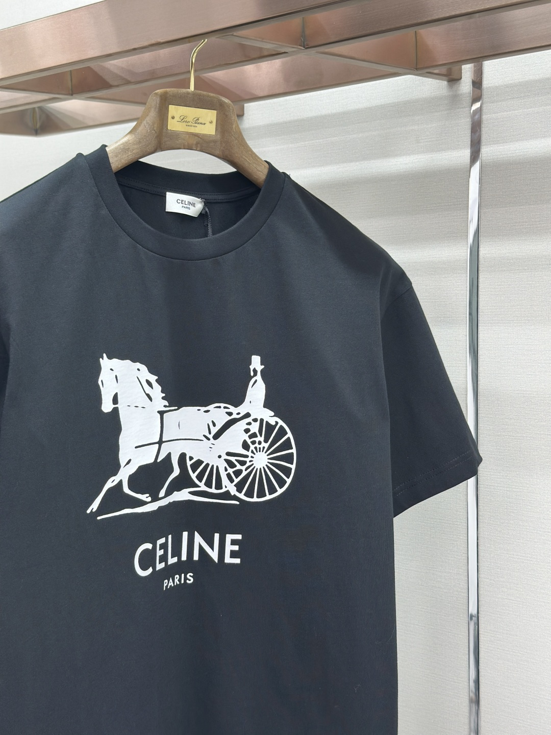 Celine Celine赛琳 车夫马车印花圆领短袖T恤