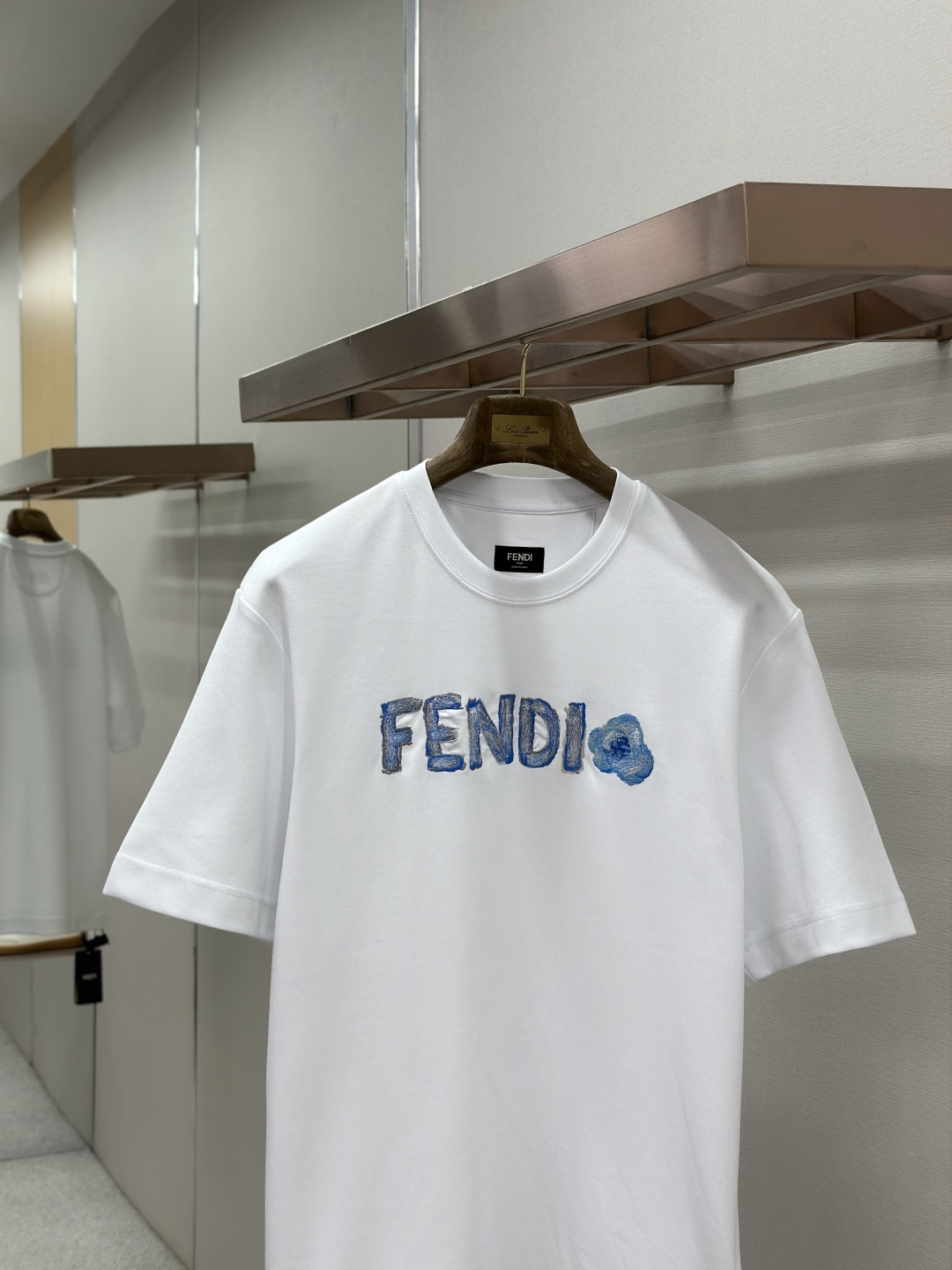 Fendi FENDI饰刺绣短袖T恤