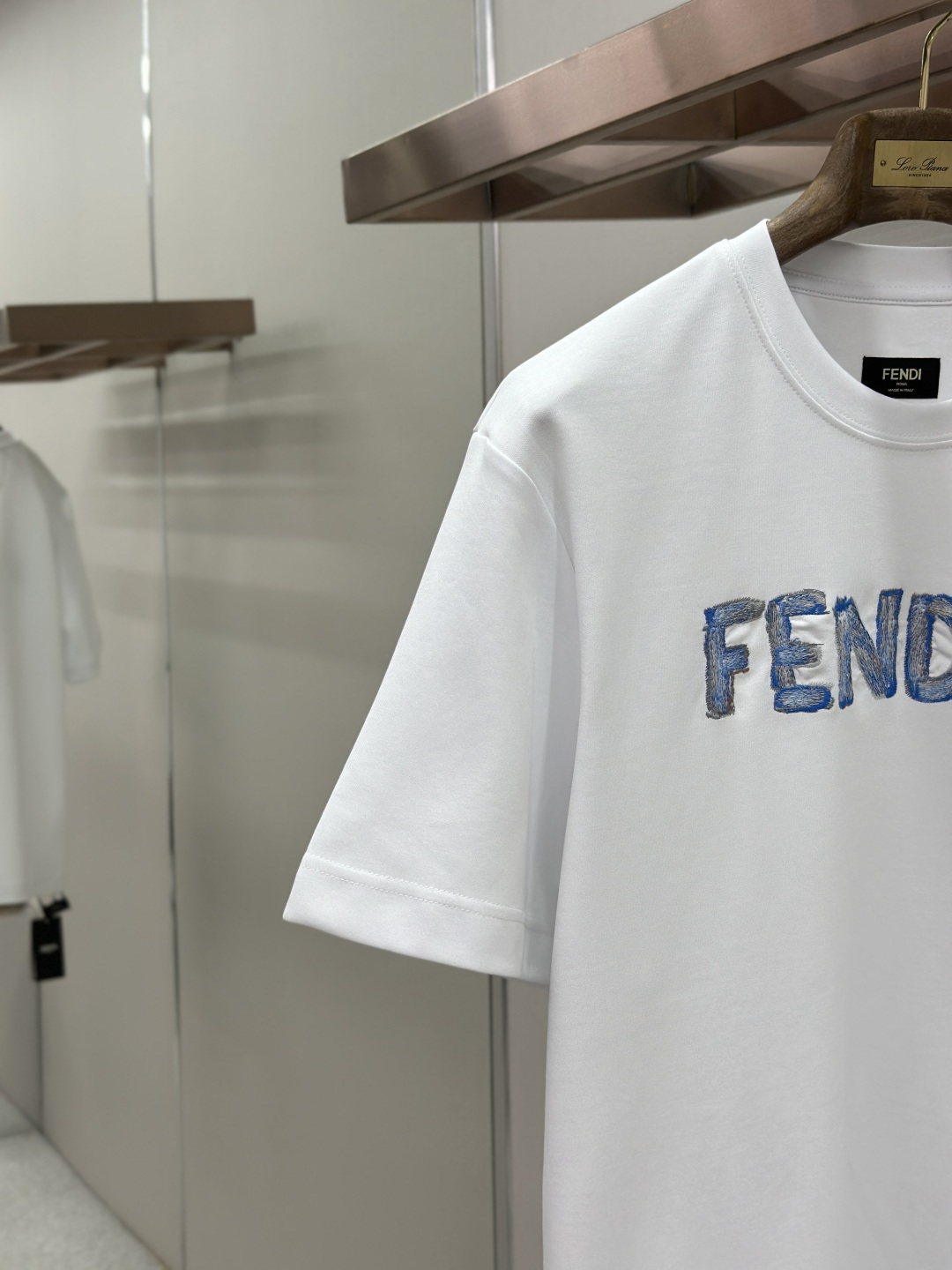 Fendi FENDI饰刺绣短袖T恤