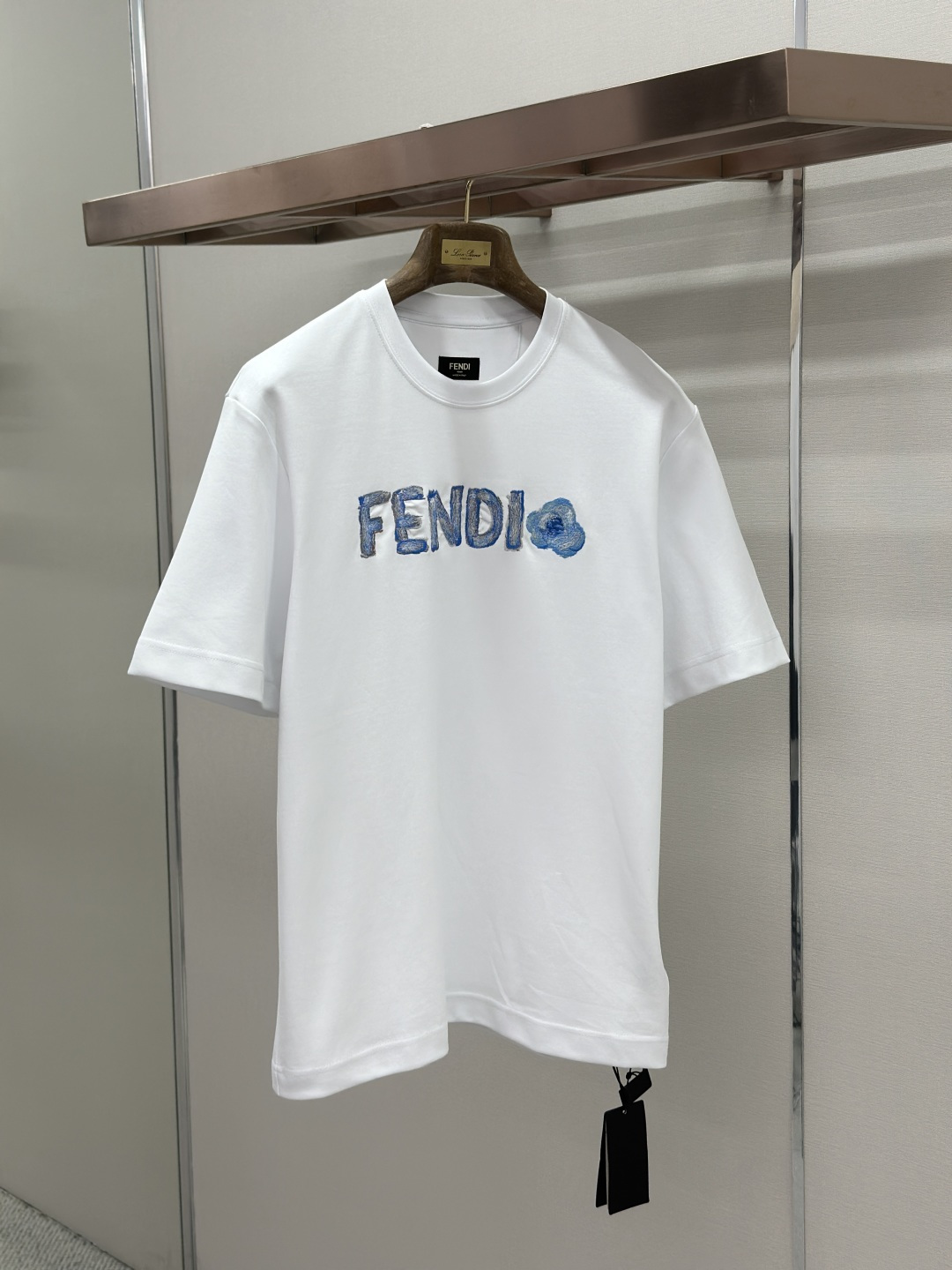 Fendi FENDI饰刺绣短袖T恤
