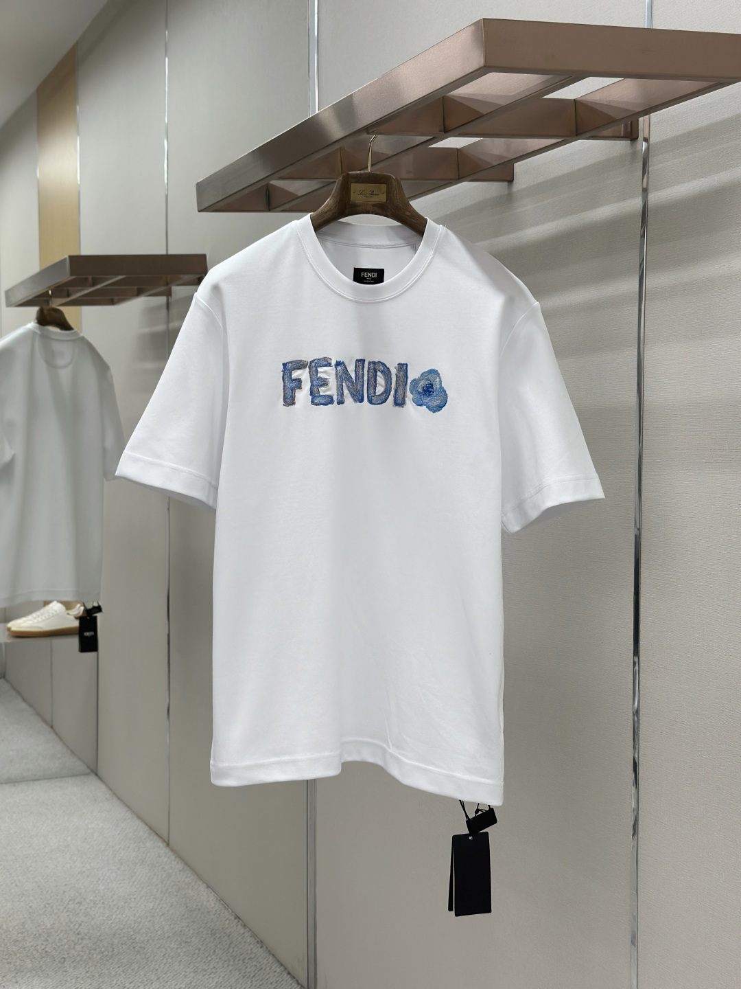 Fendi FENDI饰刺绣短袖T恤