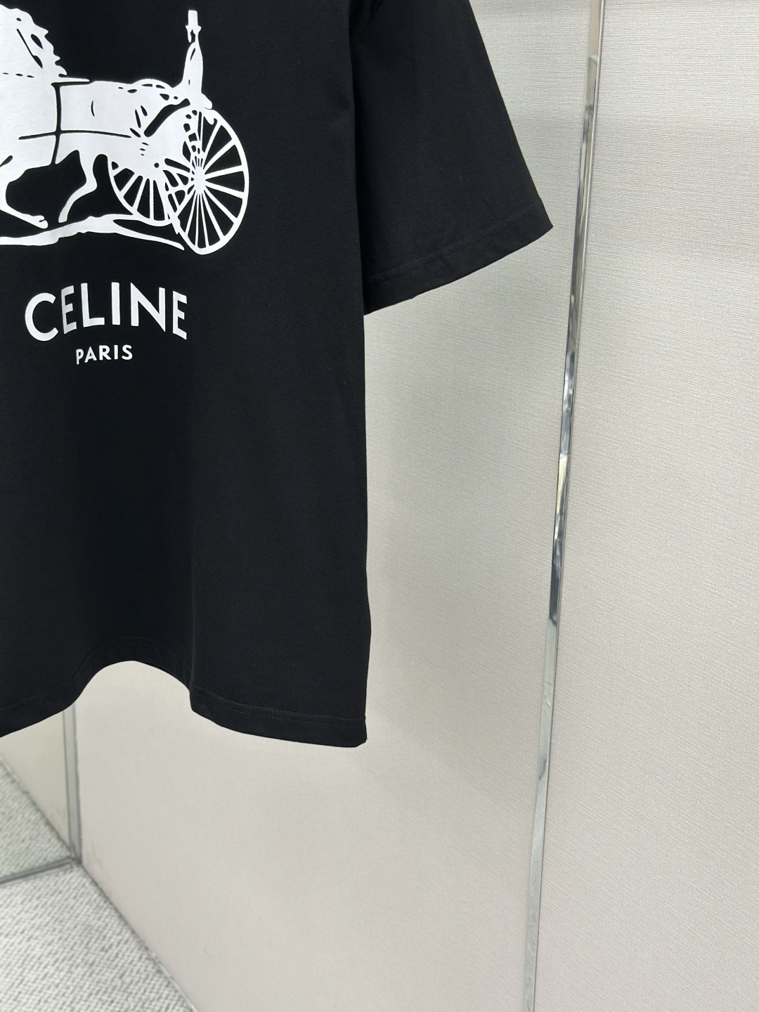 Celine CELINE巴黎马车印花圆领短袖