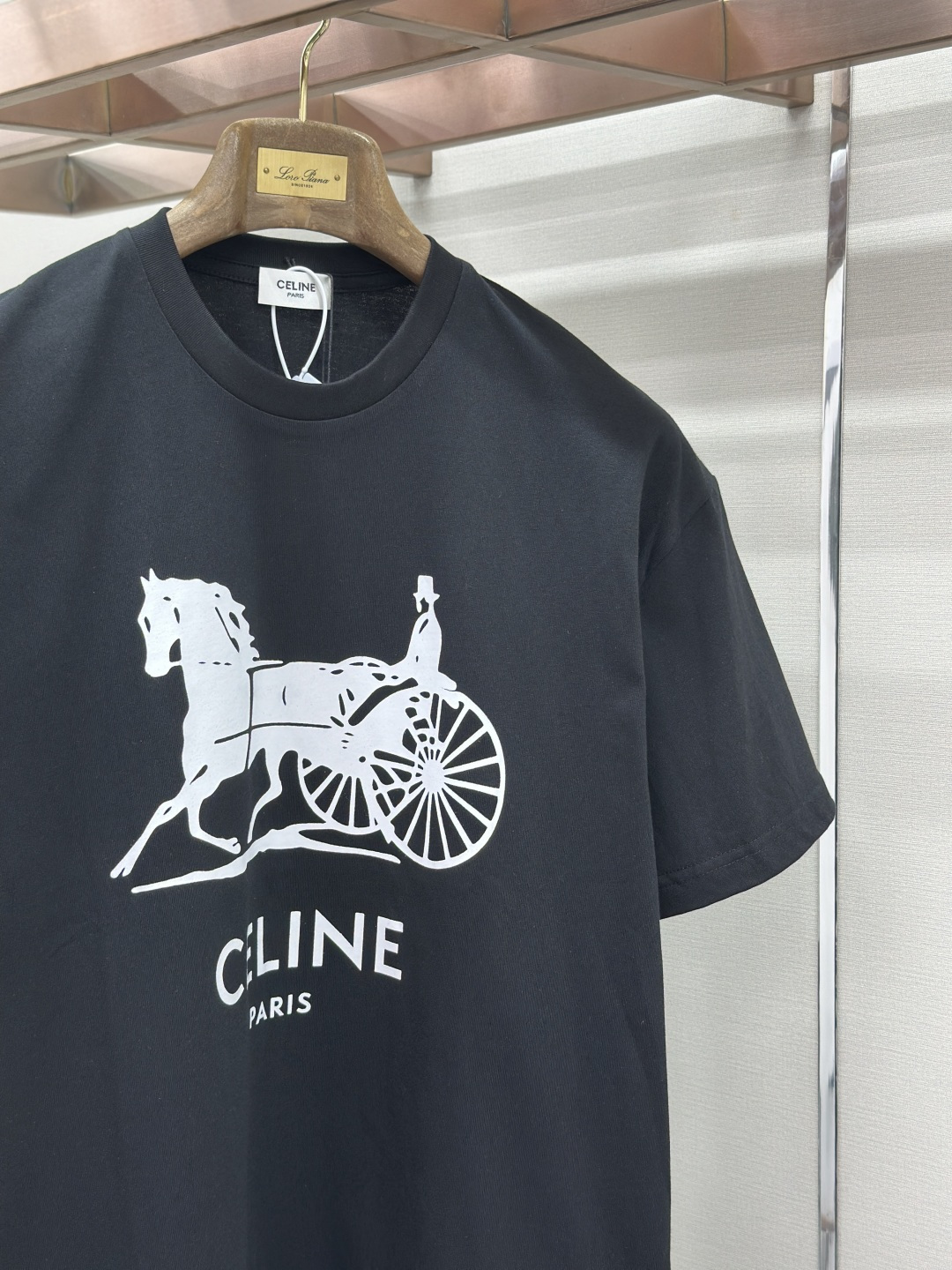 Celine CELINE巴黎马车印花圆领短袖