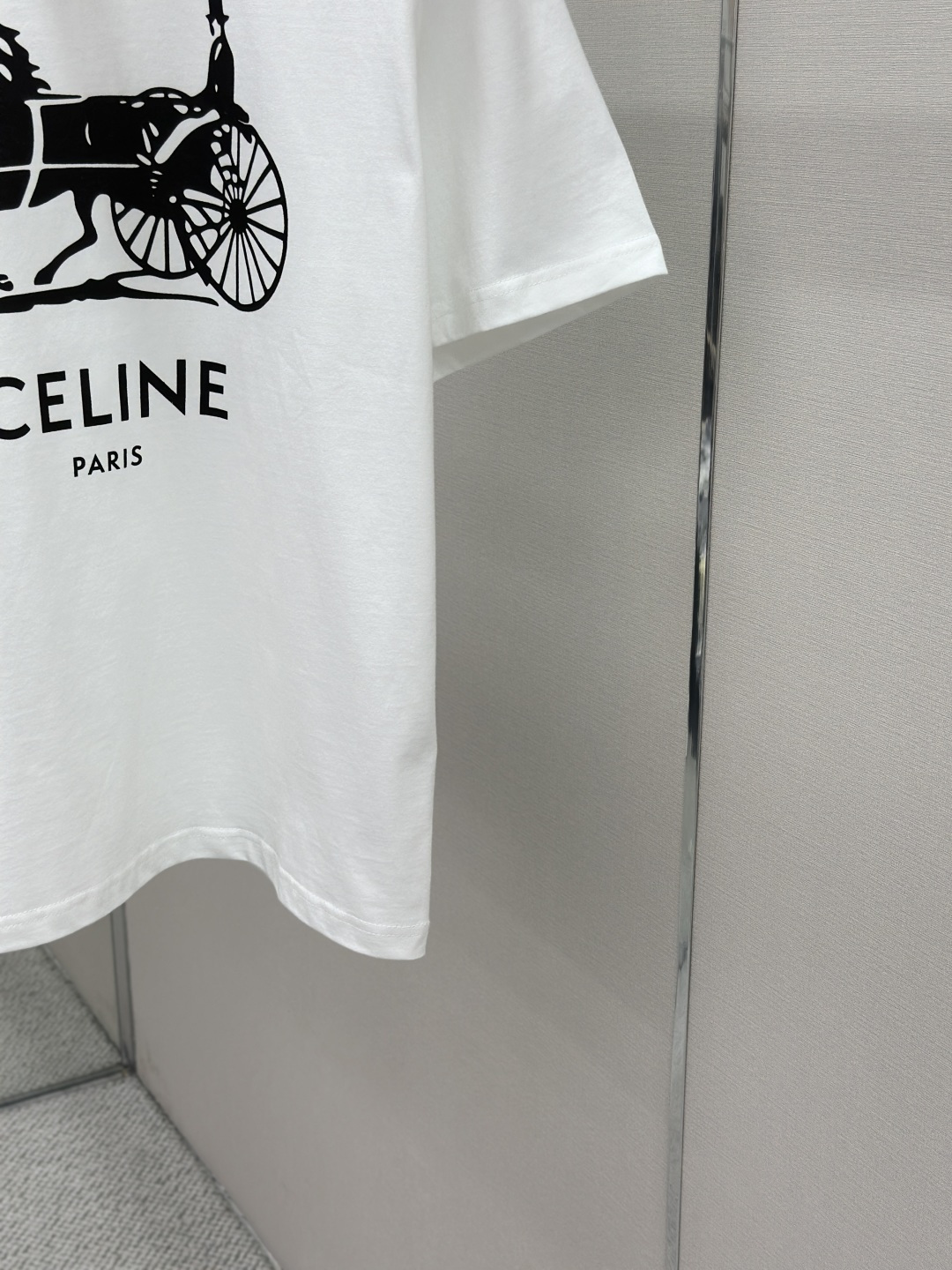 Celine CELINE巴黎马车印花圆领短袖