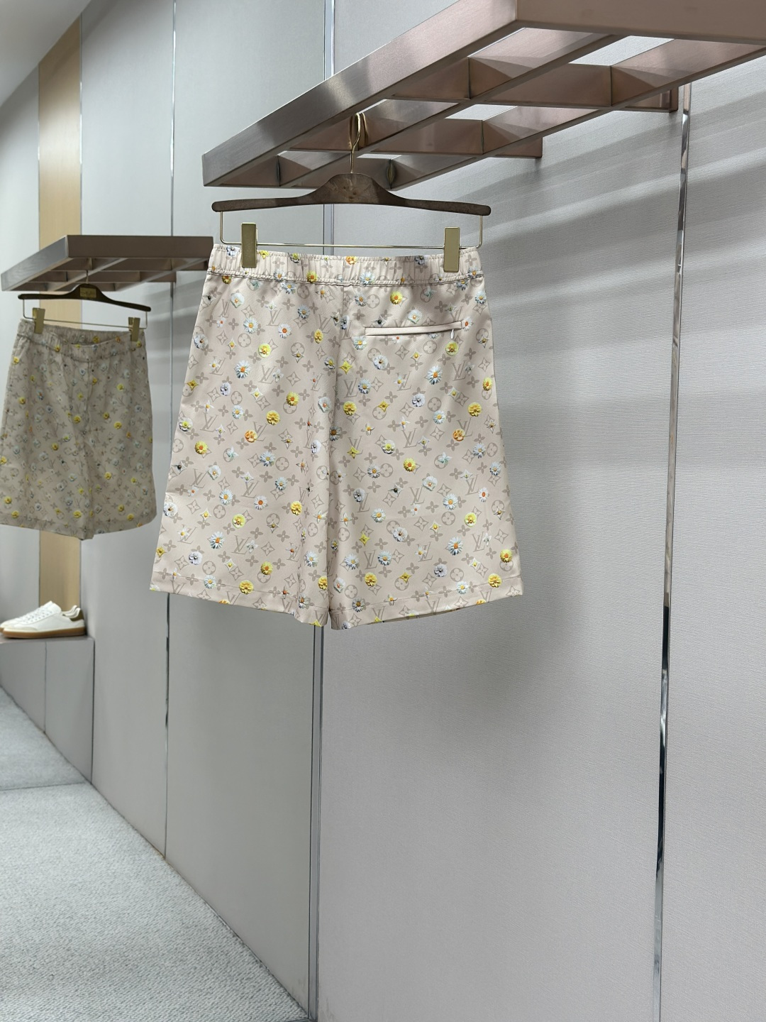 Louis Vuitton LOUIS VUITTON 路易威登 深棕雏菊Monogram桑蚕丝短裤