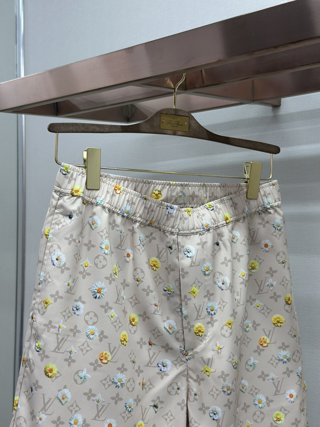Louis Vuitton LOUIS VUITTON 路易威登 深棕雏菊Monogram桑蚕丝短裤