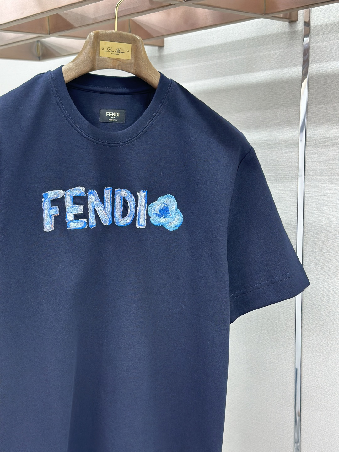 Fendi FENDI饰刺绣短袖T恤