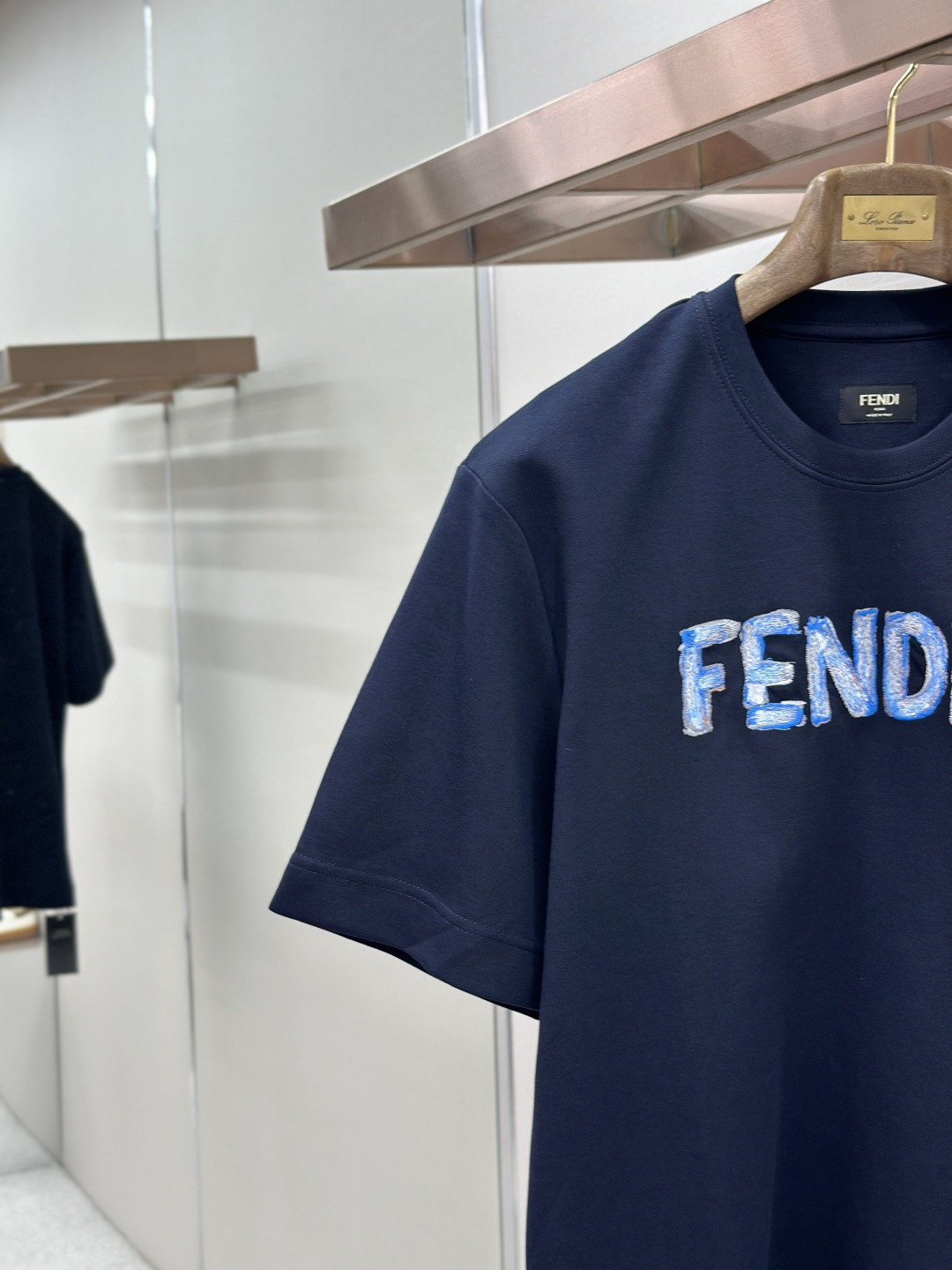 Fendi FENDI饰刺绣短袖T恤